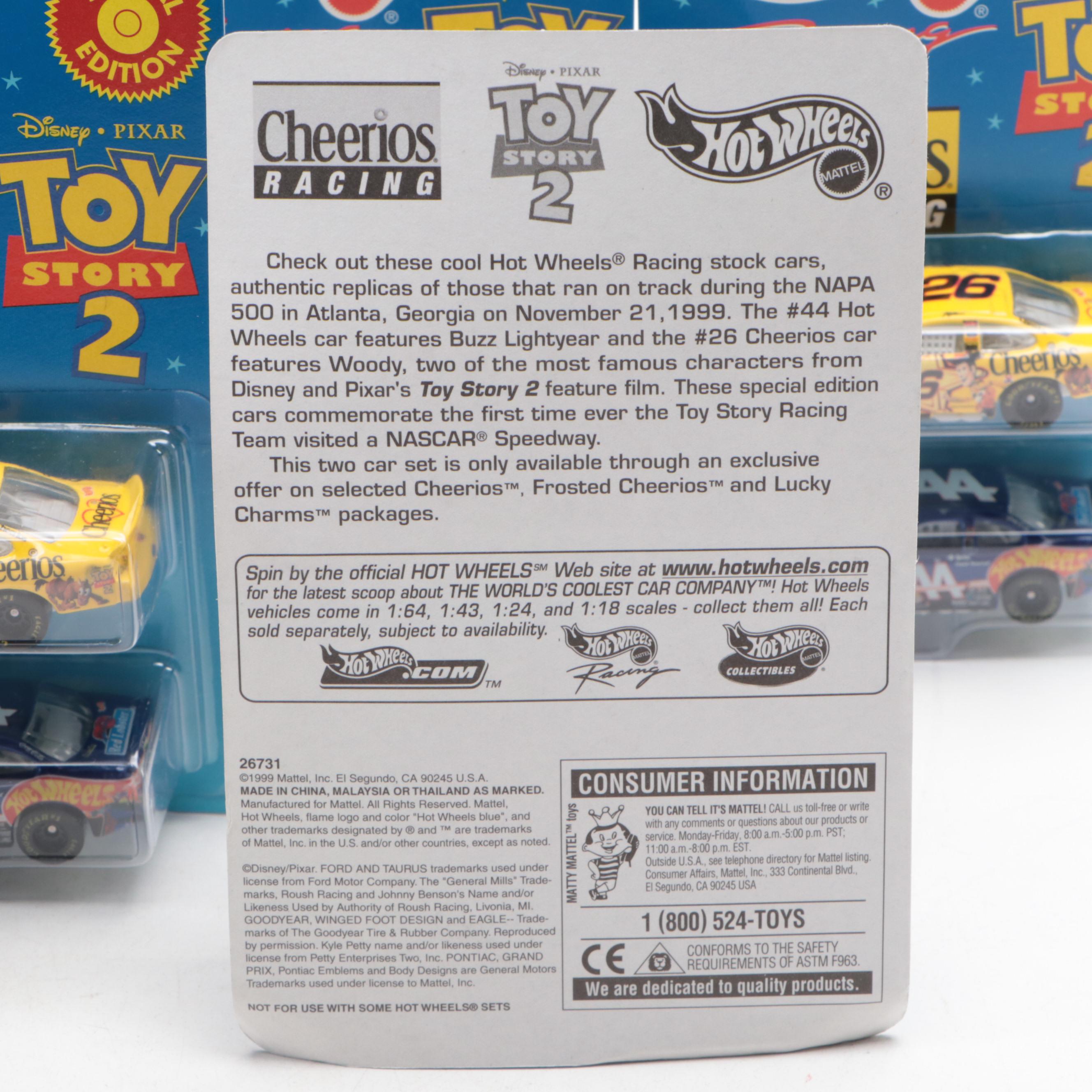 Hot Wheels Cheerios Racing "Toy Story 2" Diecast Toy Cars
