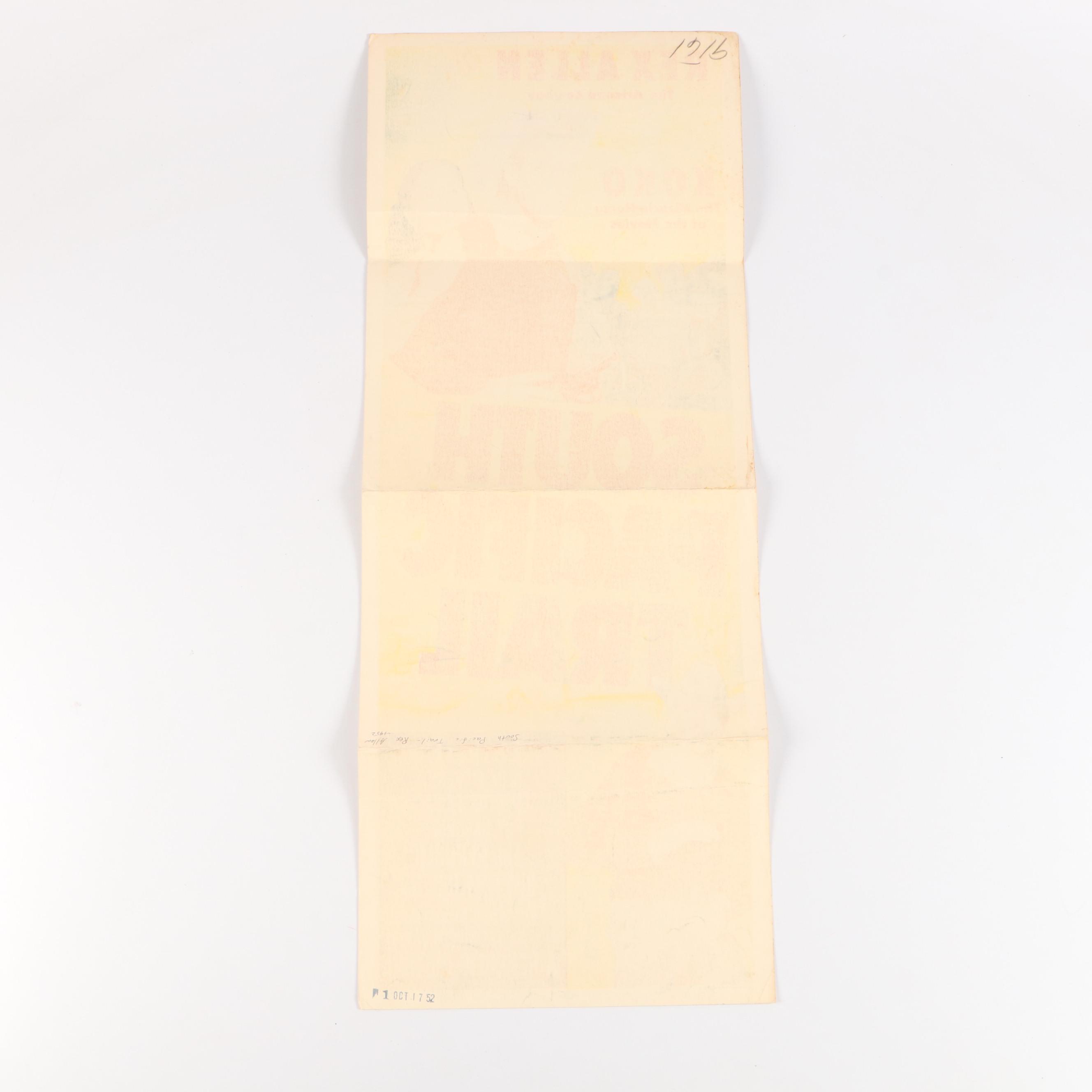 Rex Allen Signed "South Pacific Trail" Movie Poster, Mid 20th Century