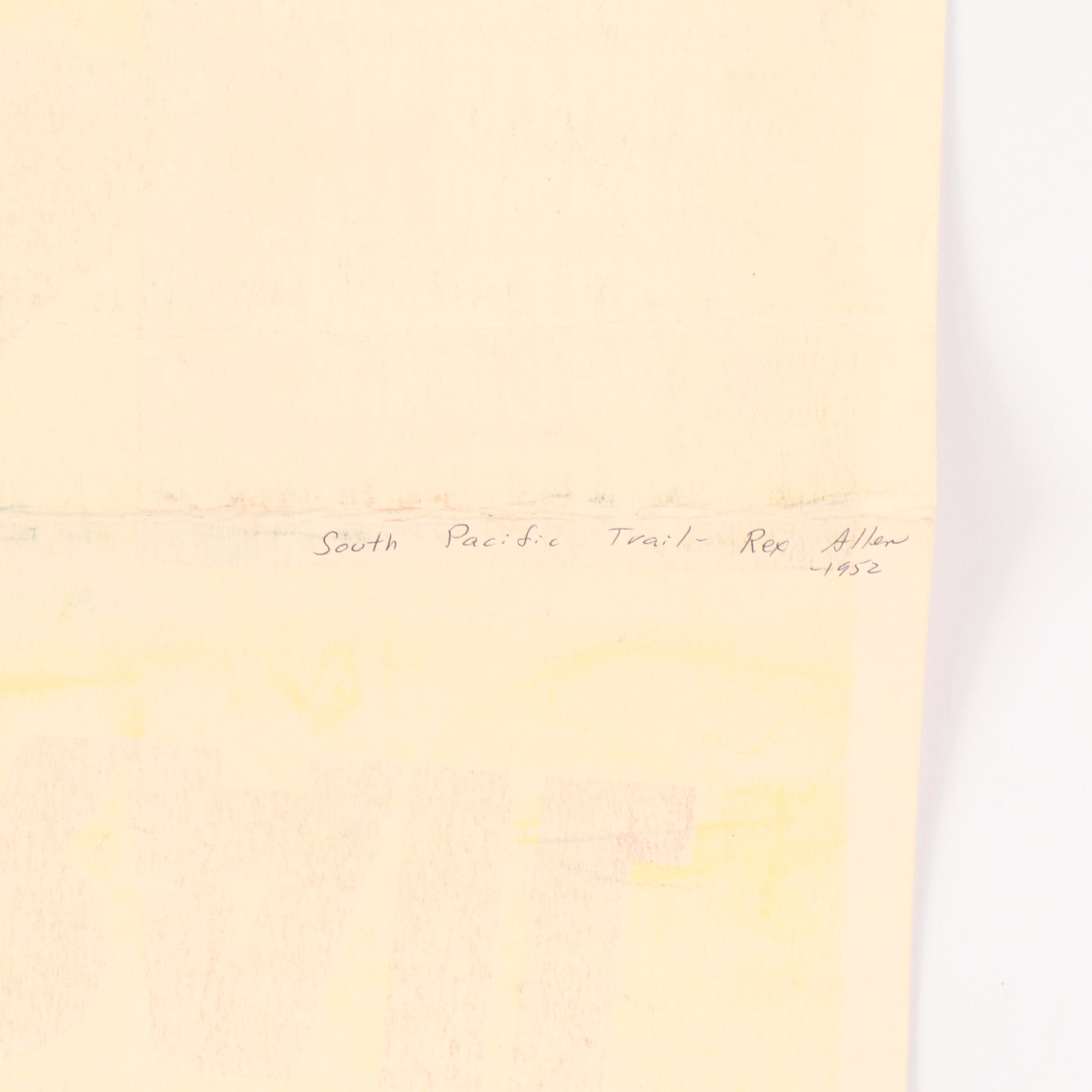 Rex Allen Signed "South Pacific Trail" Movie Poster, Mid 20th Century