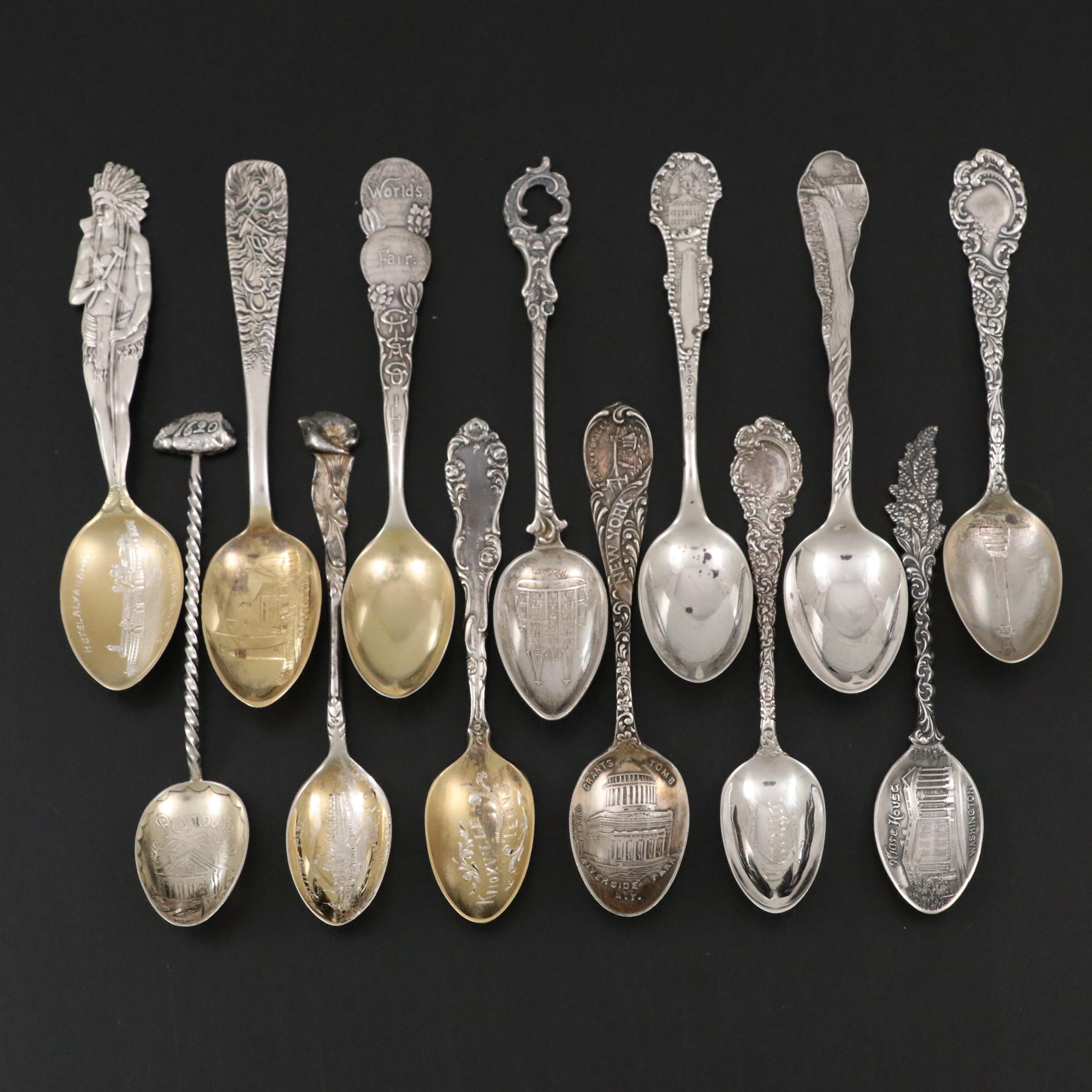 Frank M. Whiting "Chicago's Worlds Fair" with More Silver Souvenir Spoons