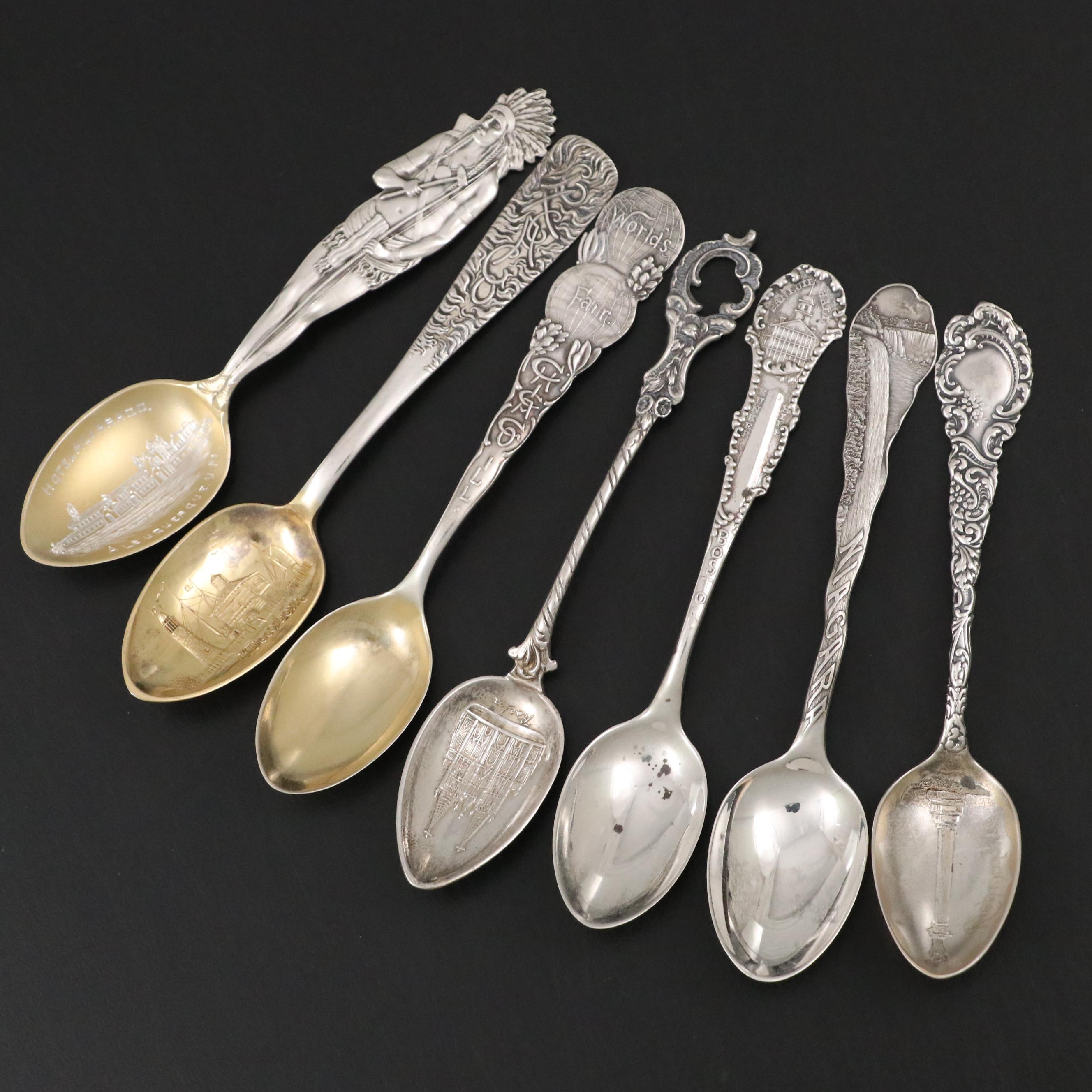 Frank M. Whiting "Chicago's Worlds Fair" with More Silver Souvenir Spoons