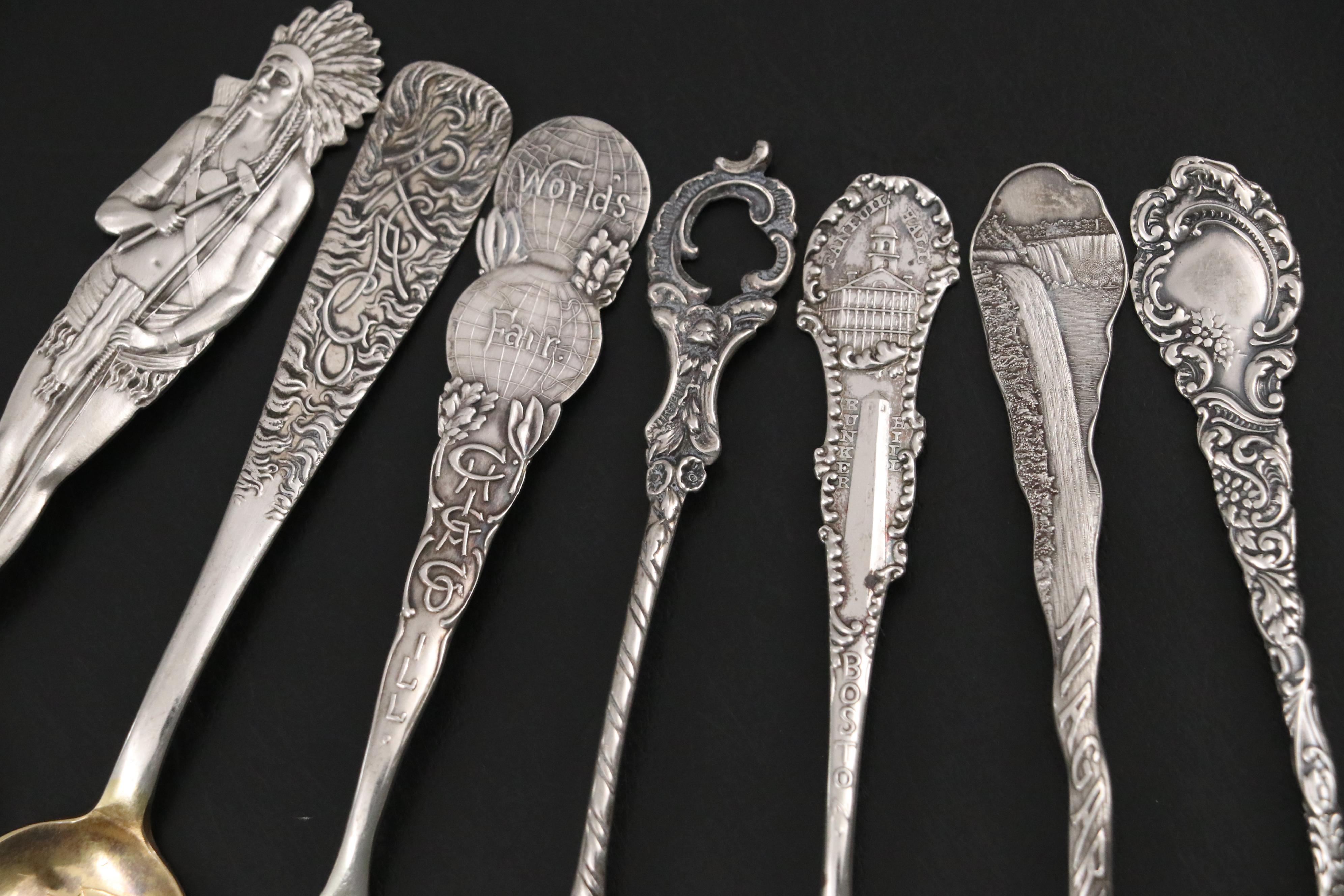 Frank M. Whiting "Chicago's Worlds Fair" with More Silver Souvenir Spoons