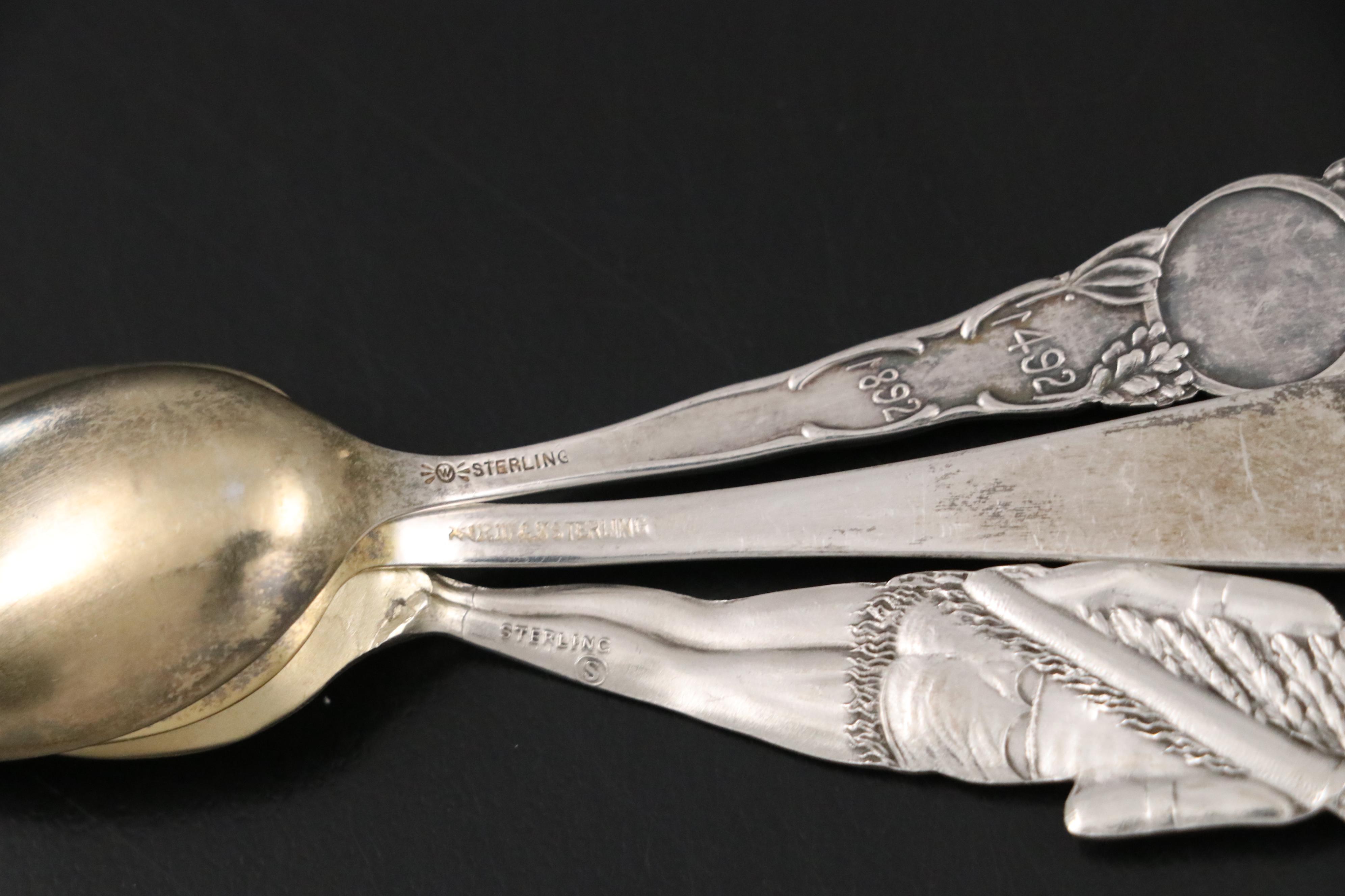Frank M. Whiting "Chicago's Worlds Fair" with More Silver Souvenir Spoons
