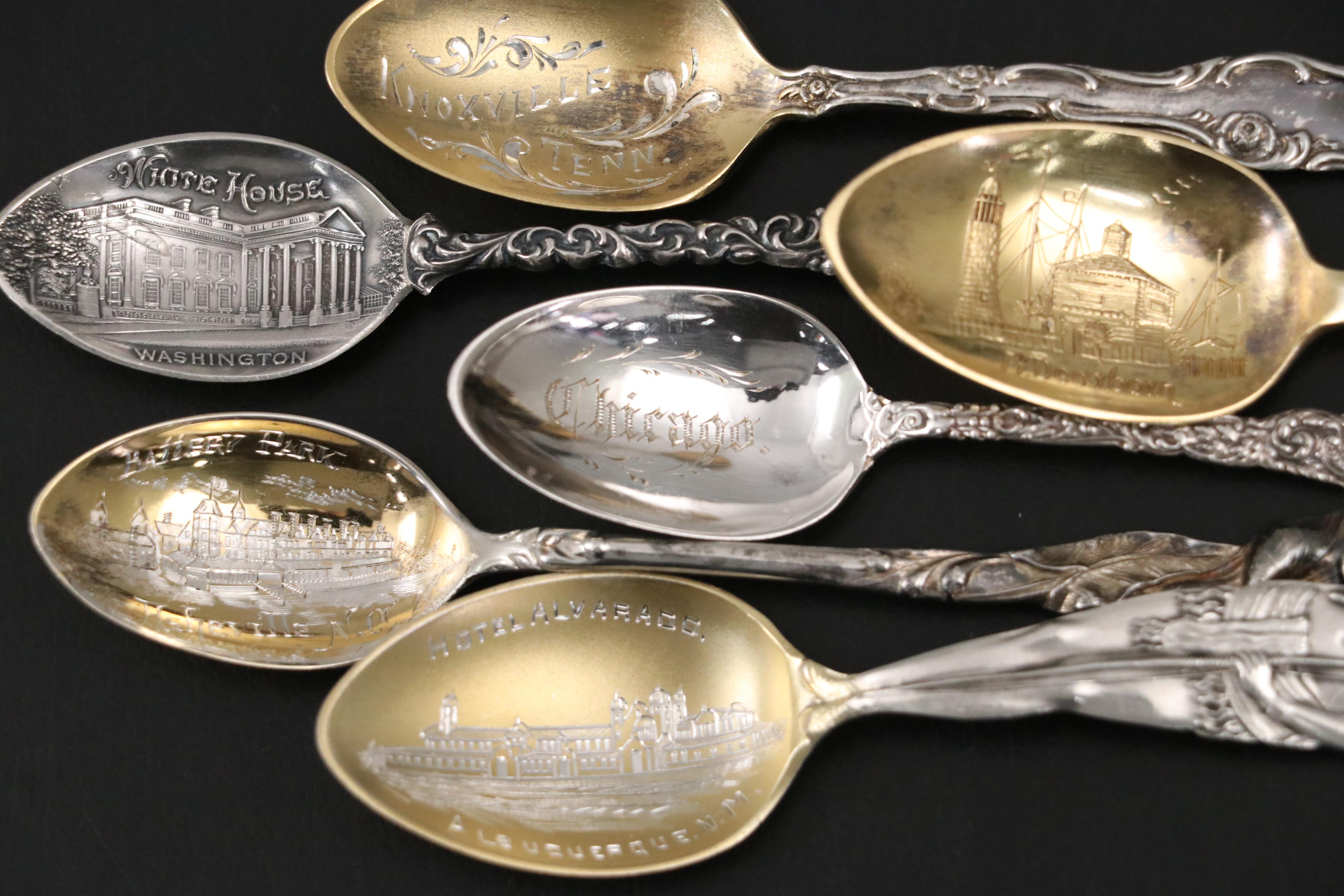 Frank M. Whiting "Chicago's Worlds Fair" with More Silver Souvenir Spoons