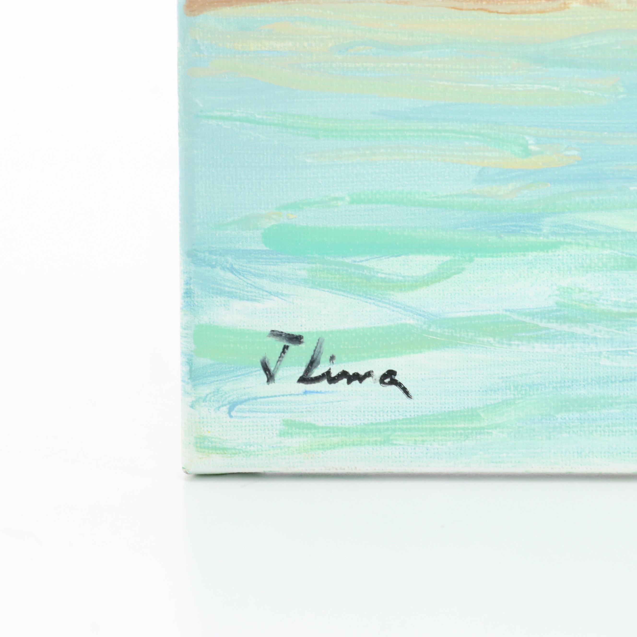 José M. Lima Coastal Landscape Oil Painting, 2024