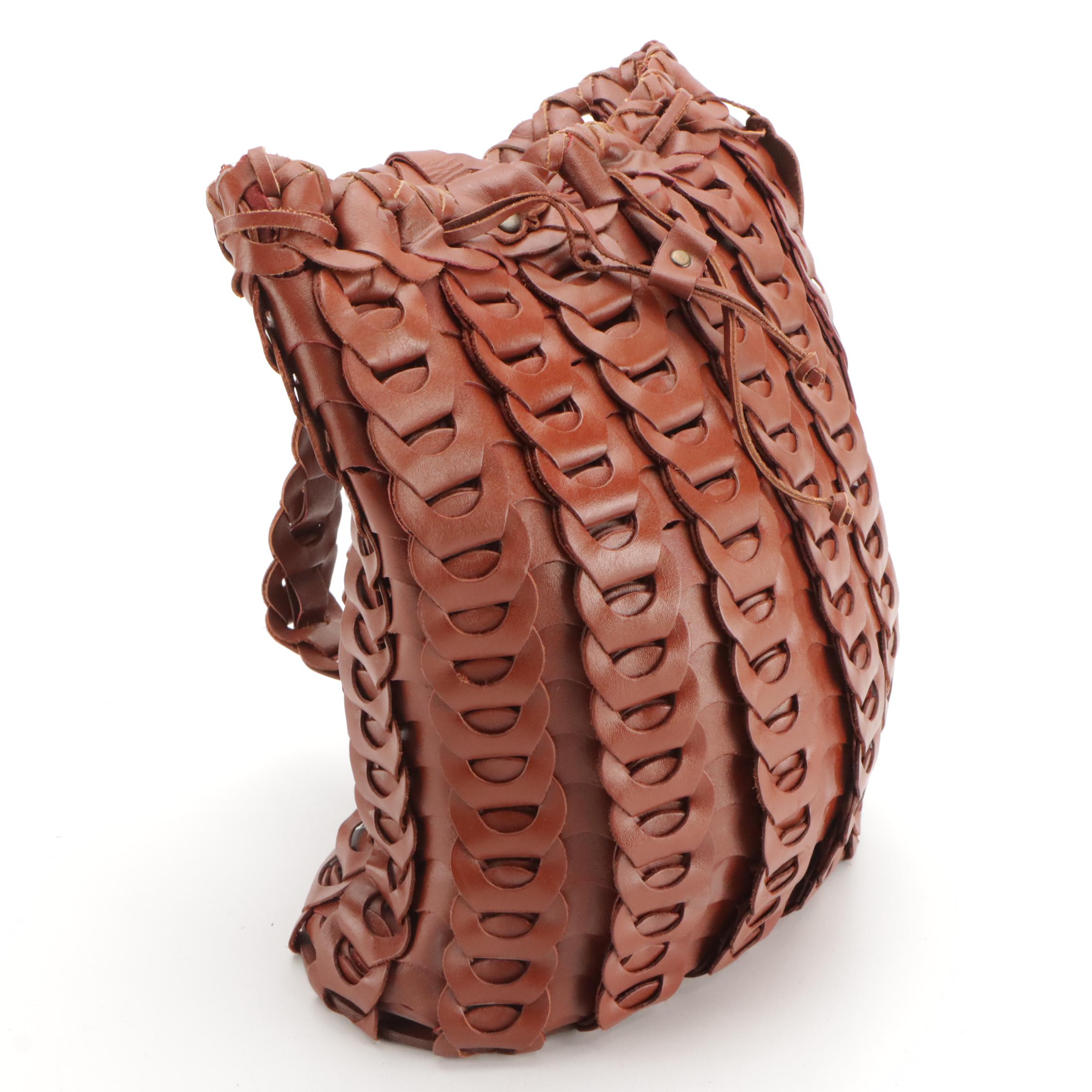 Vintage Carpet Top Handle Bag with Leather Clutches, Tote Bag and Sling Bag