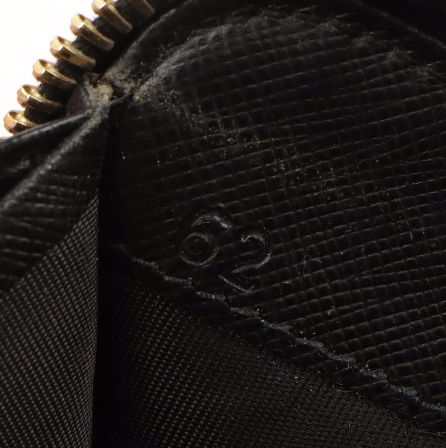 Prada Black Saffiano Leather Zip-Around Wallet