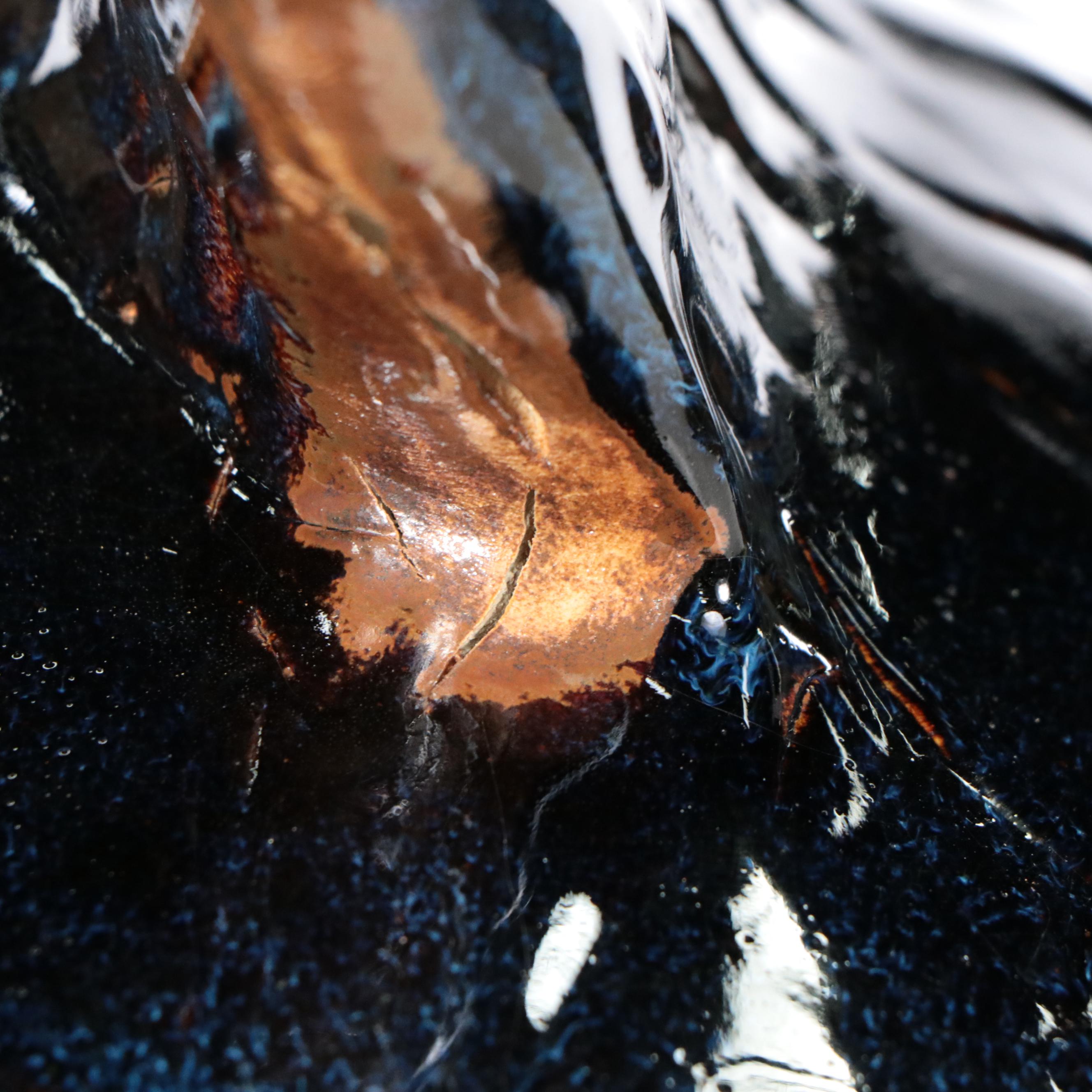 Alfresco Home Blue Glazed Ceramic Fish Water Fountain