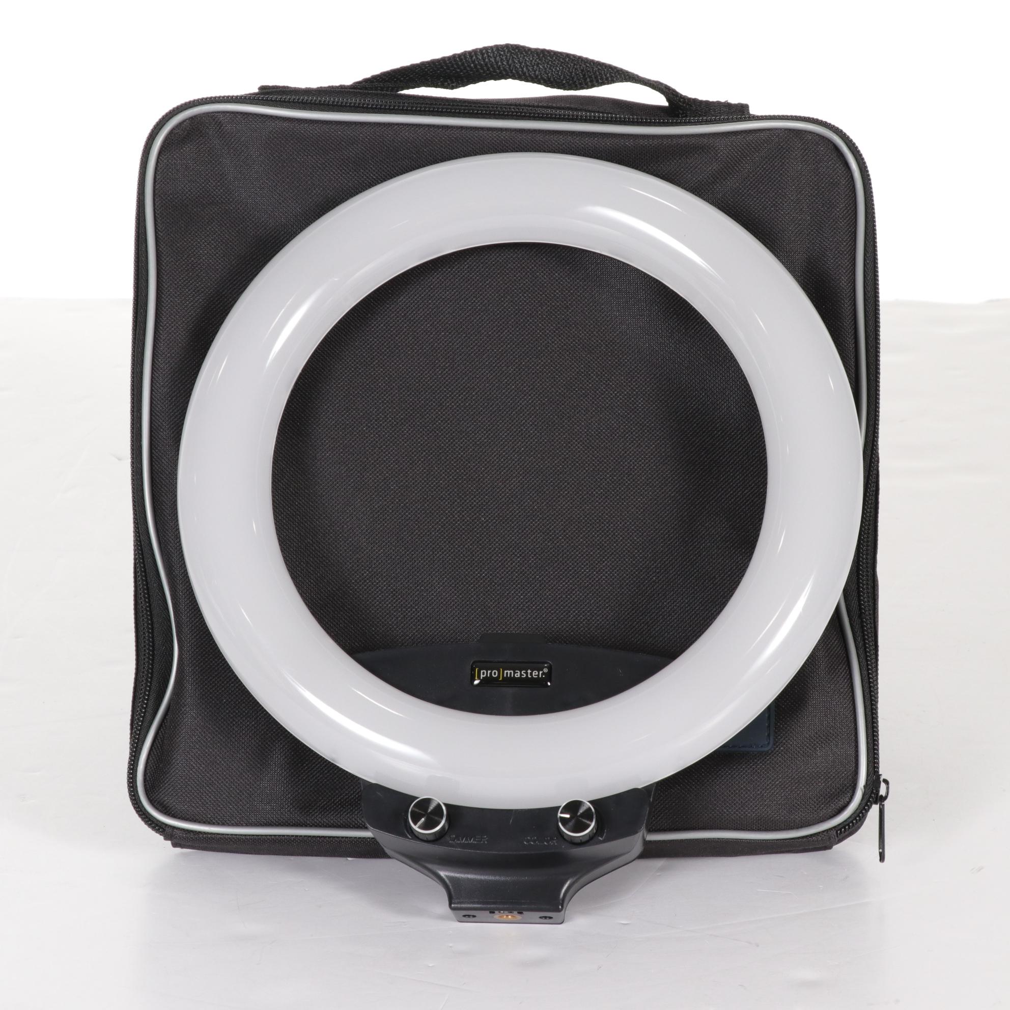Three ProMaster Mobile 10" Bi-Color LED Ringlights