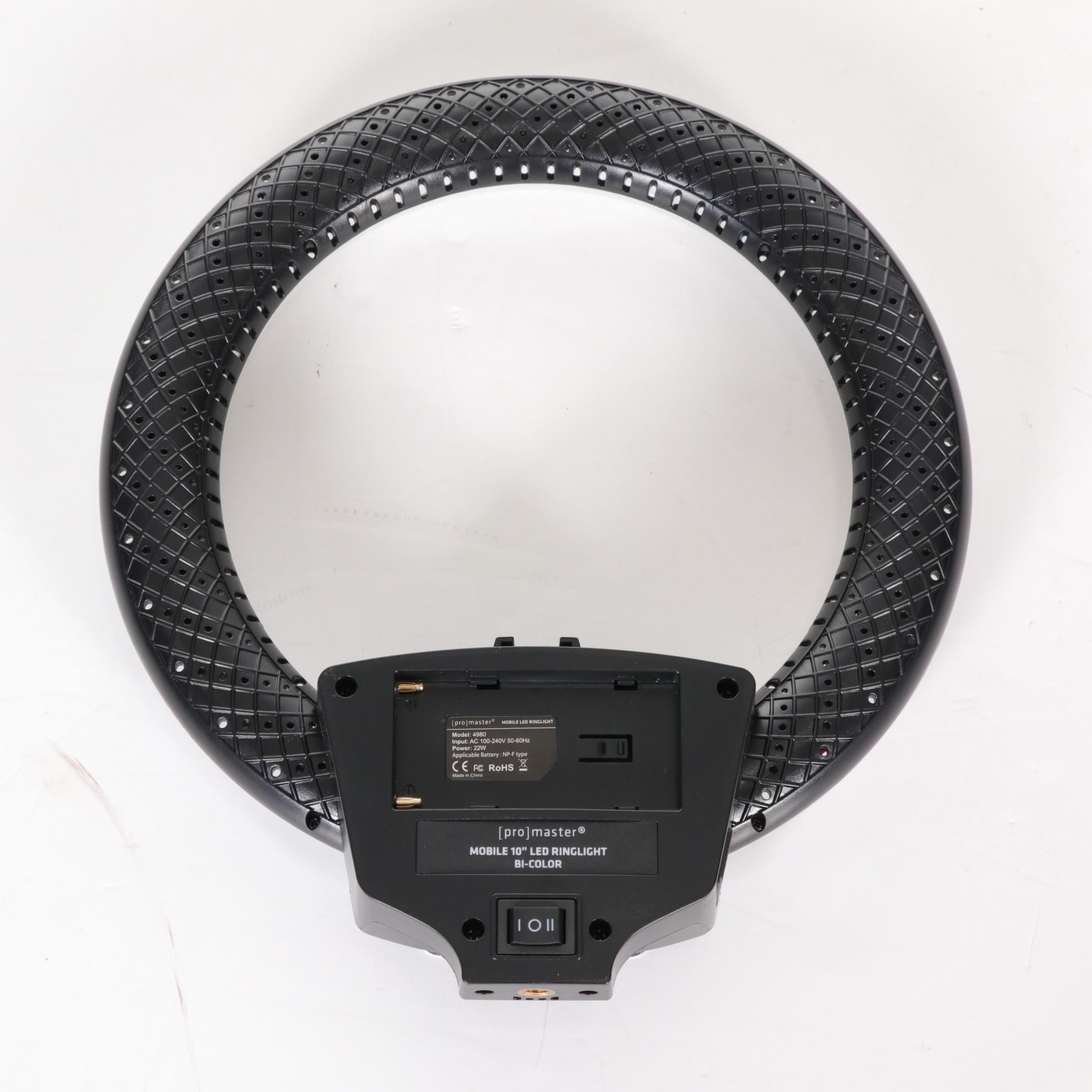 Three ProMaster Mobile 10" Bi-Color LED Ringlights