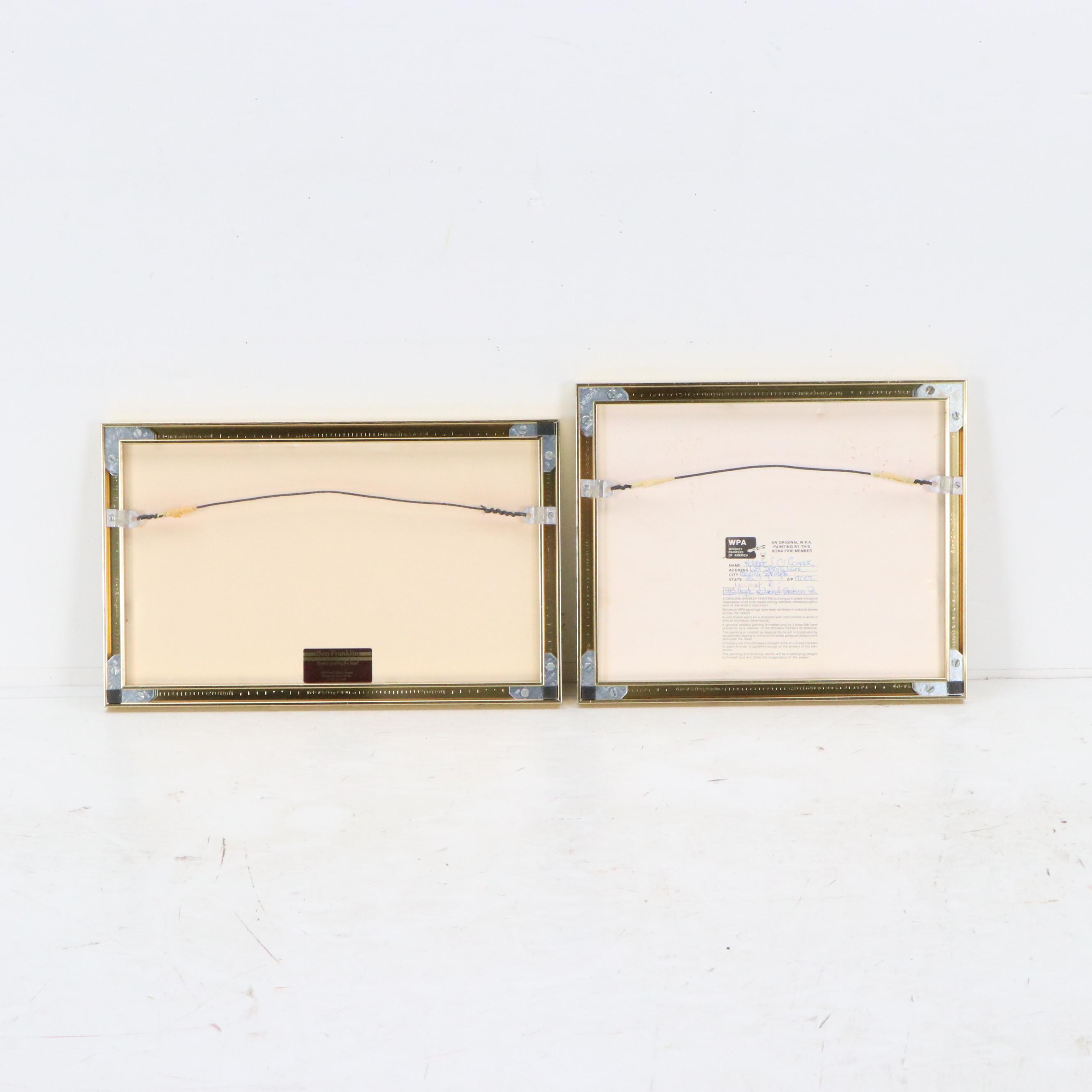 Robert J. O'Connor Boat Scene Watercolors