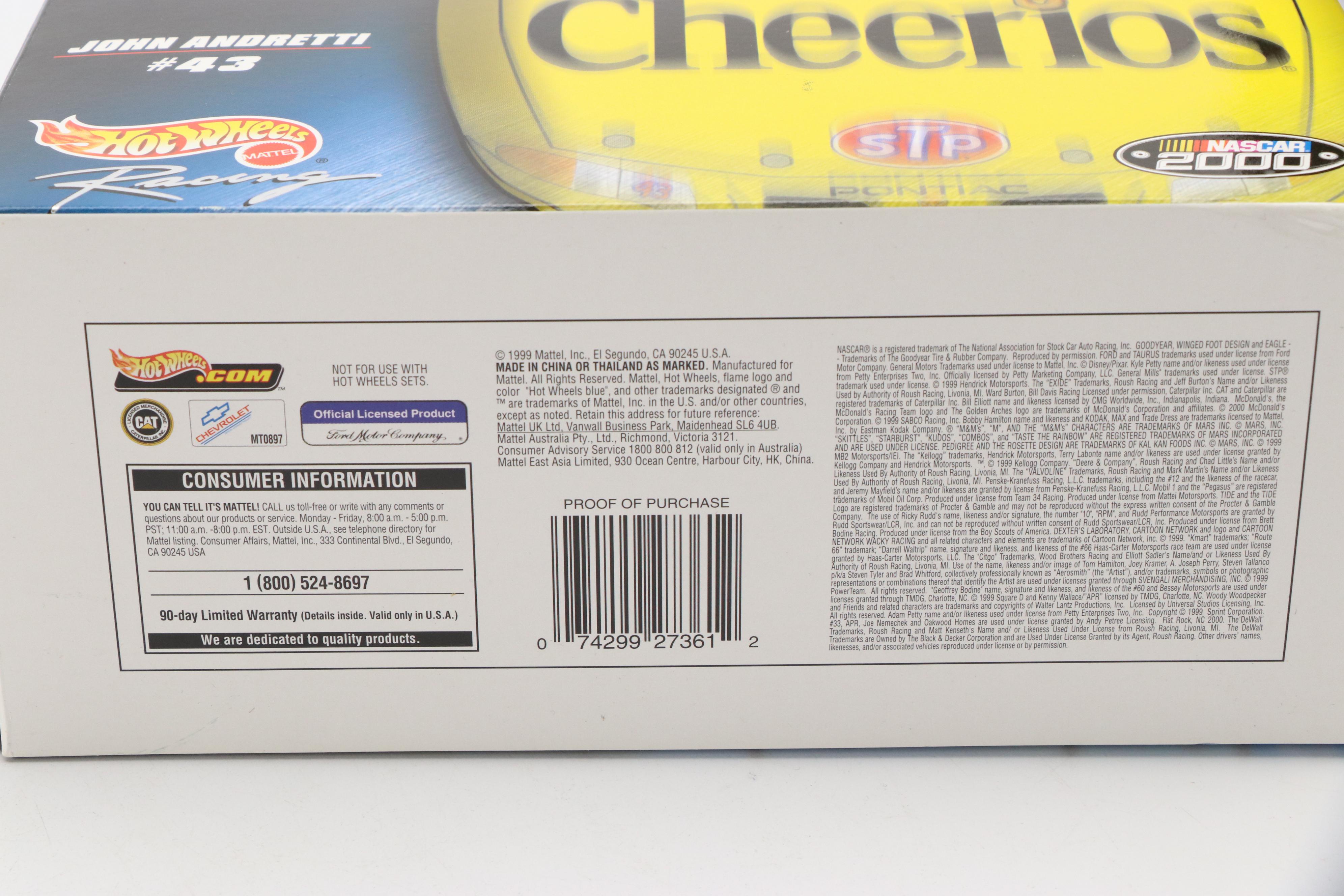 General Mills Cheerios NASCAR Diecast Cars with #43 Scale Model, and More