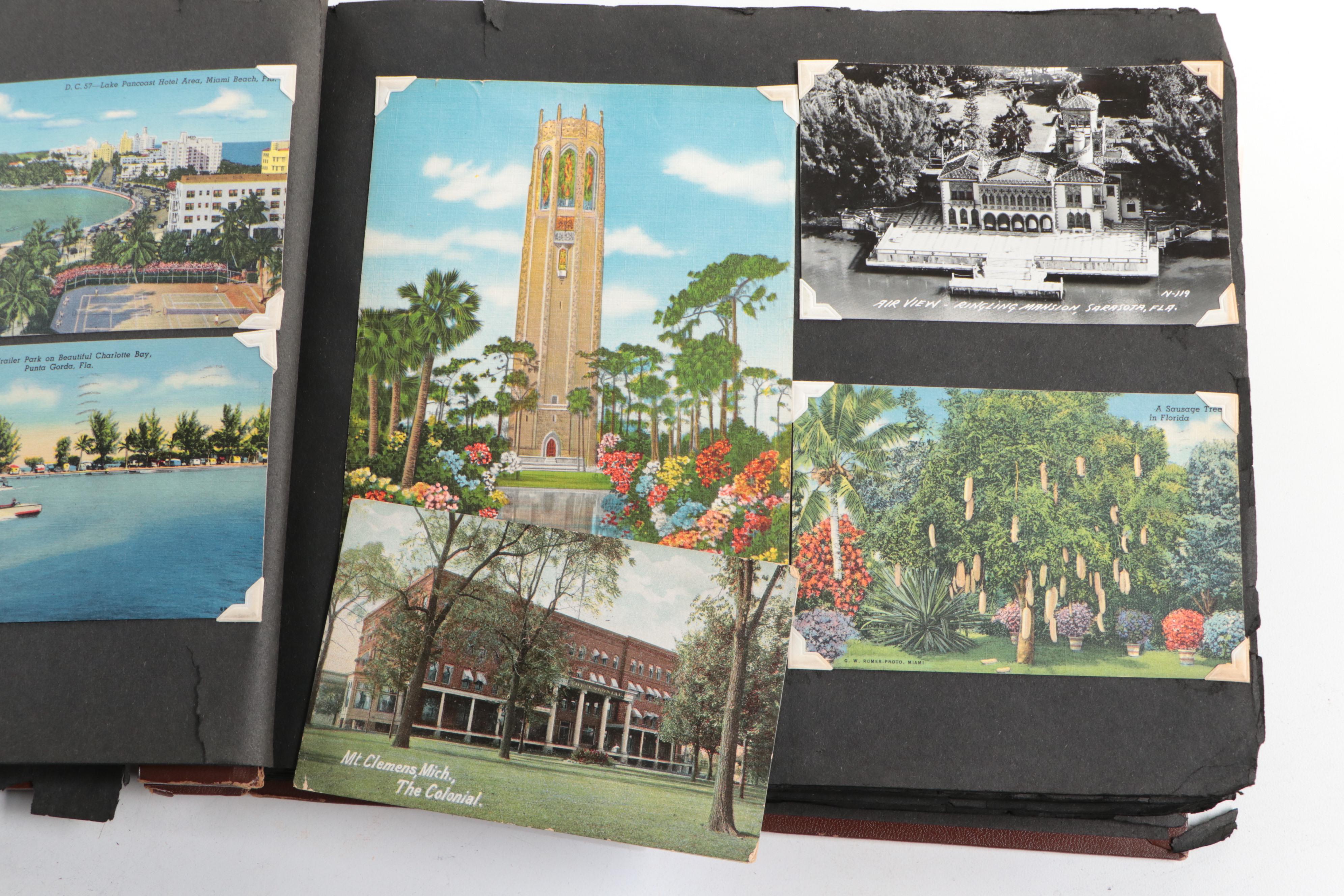 Florida, Colorado, Canada and More Souvenir Postcards, Mid-20th Century
