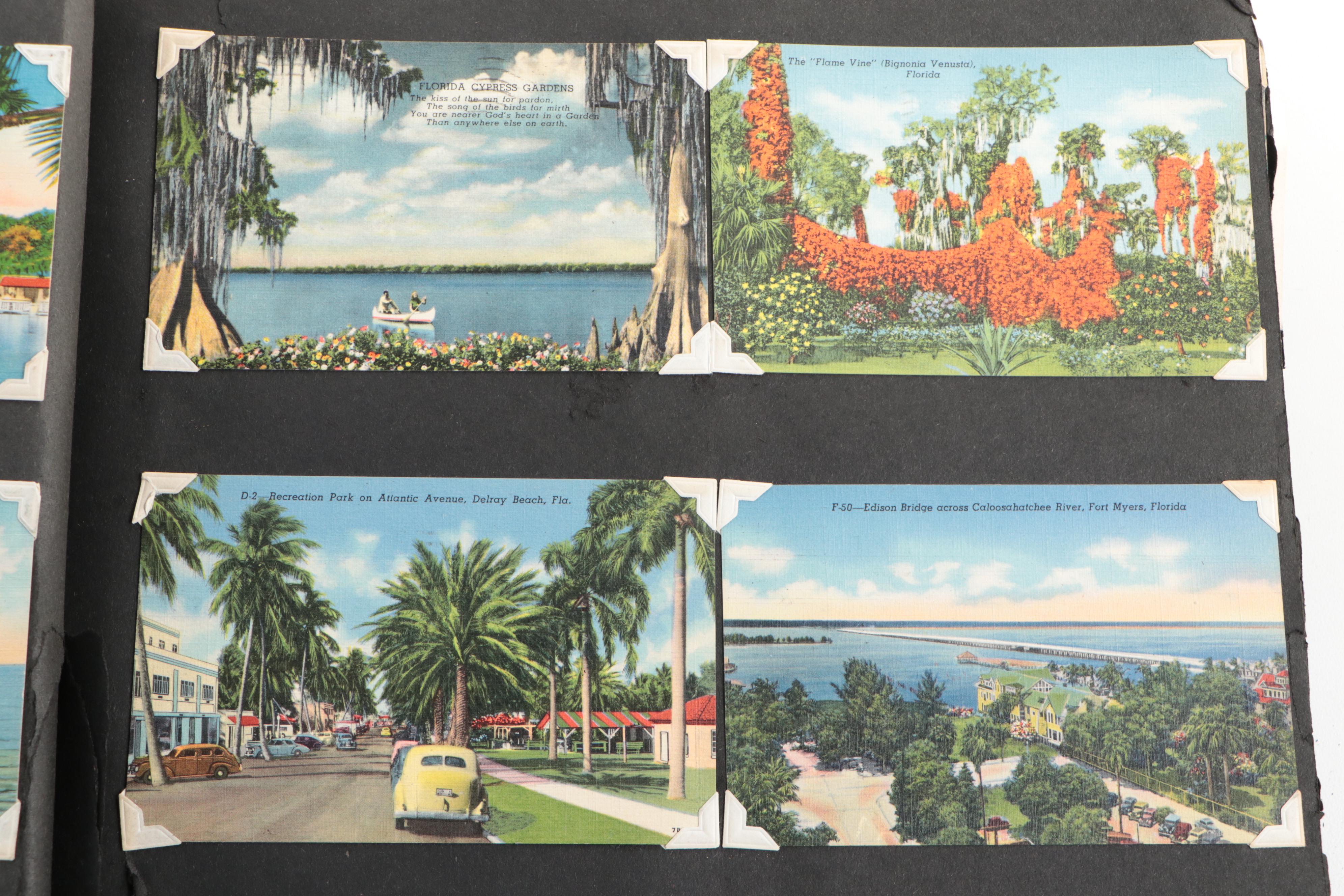 Florida, Colorado, Canada and More Souvenir Postcards, Mid-20th Century