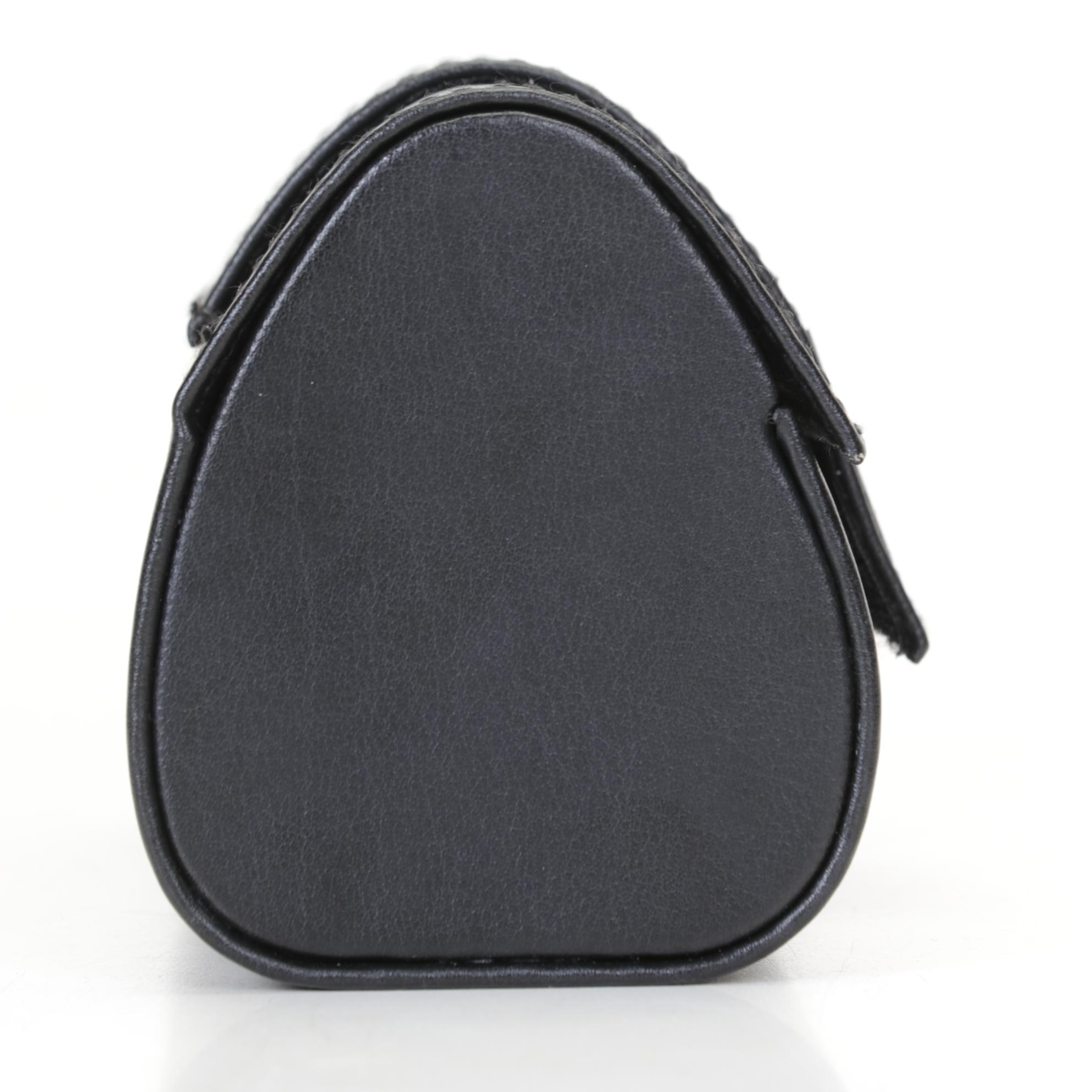 Dolce & Gabbana Black Leather Hardshell Eyeglass Case With DG Logo