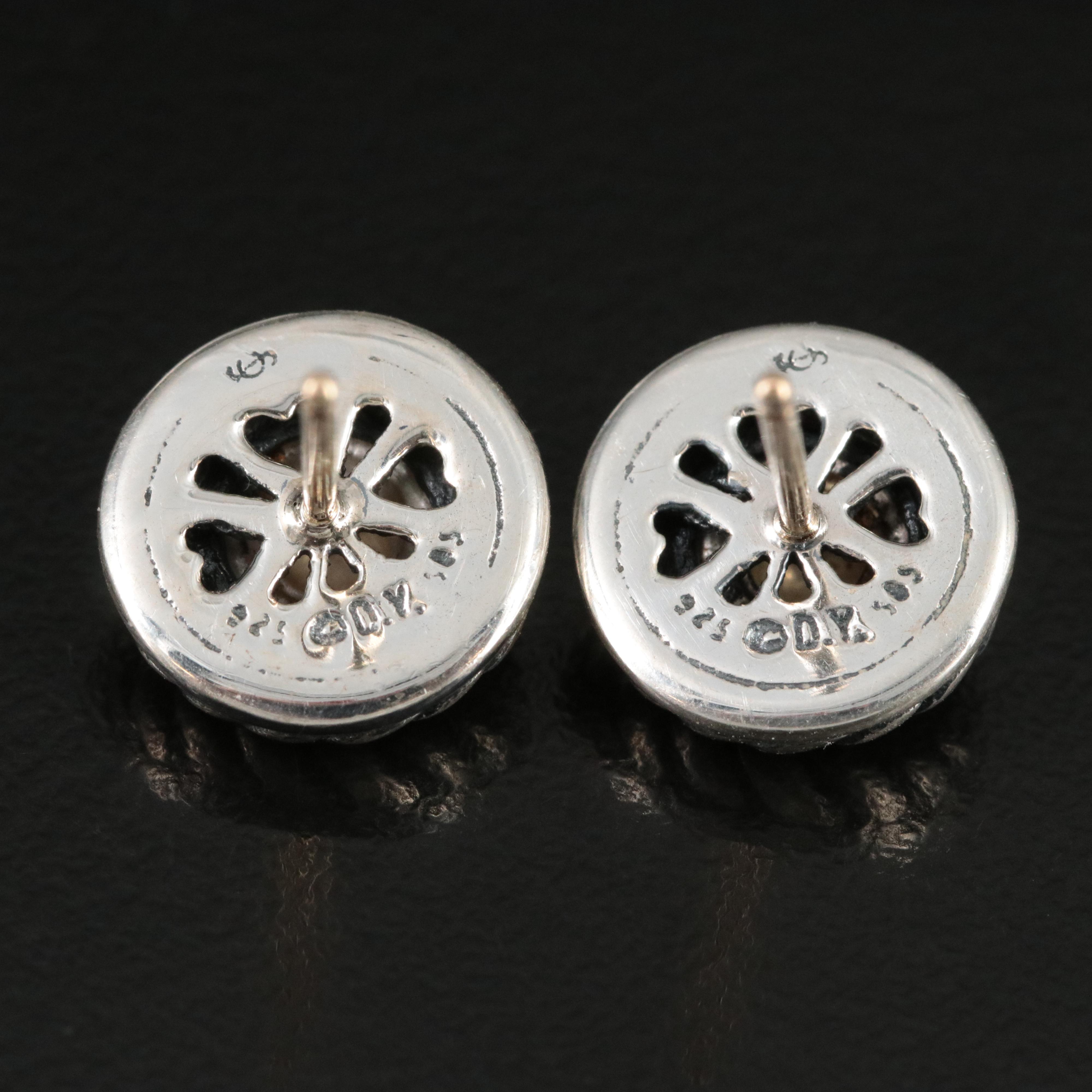 David Yurman Cookie Sterling and 14K Earrings