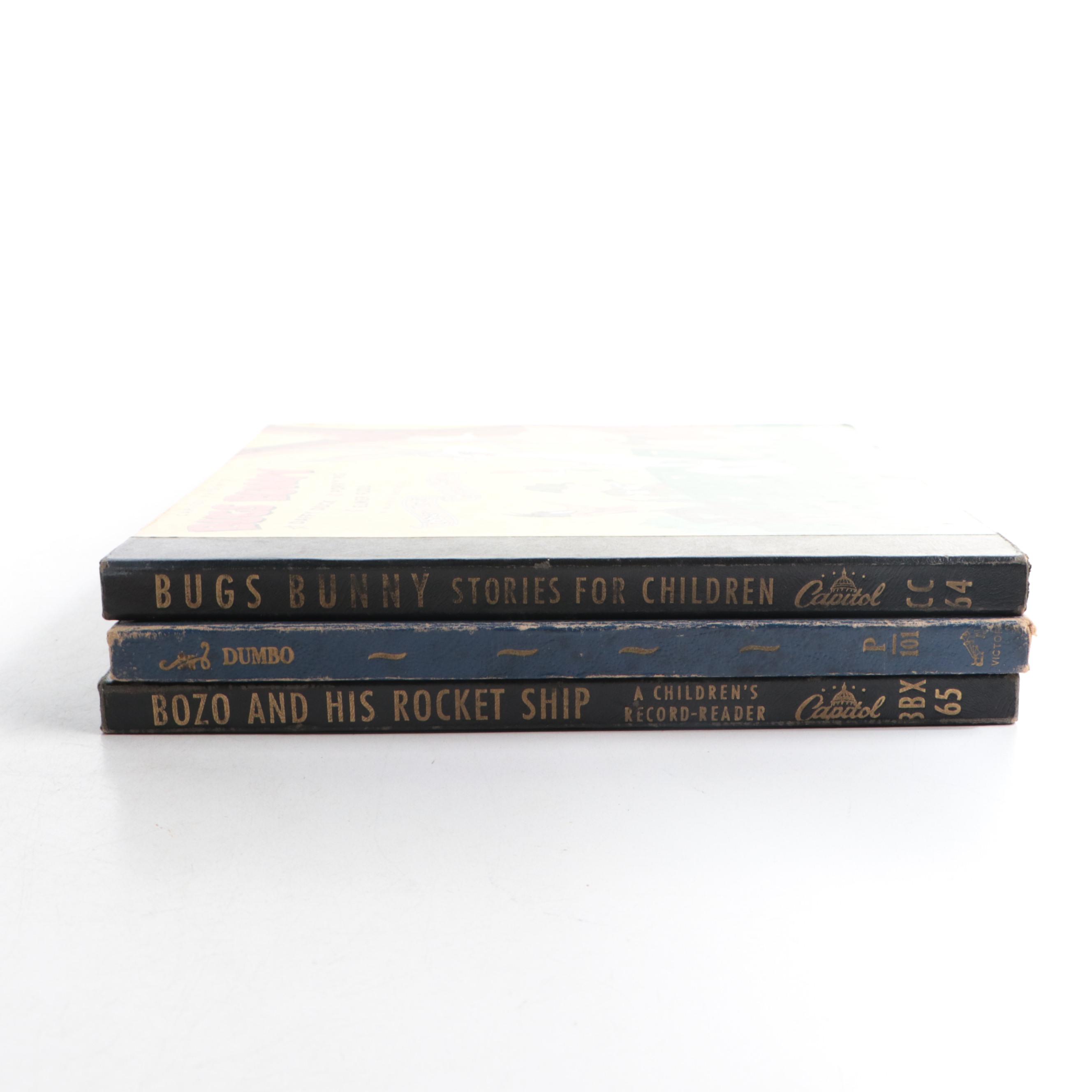 "Bozo and His Rocket Ship", "Bugs Bunny", and "Dumbo" Record Books