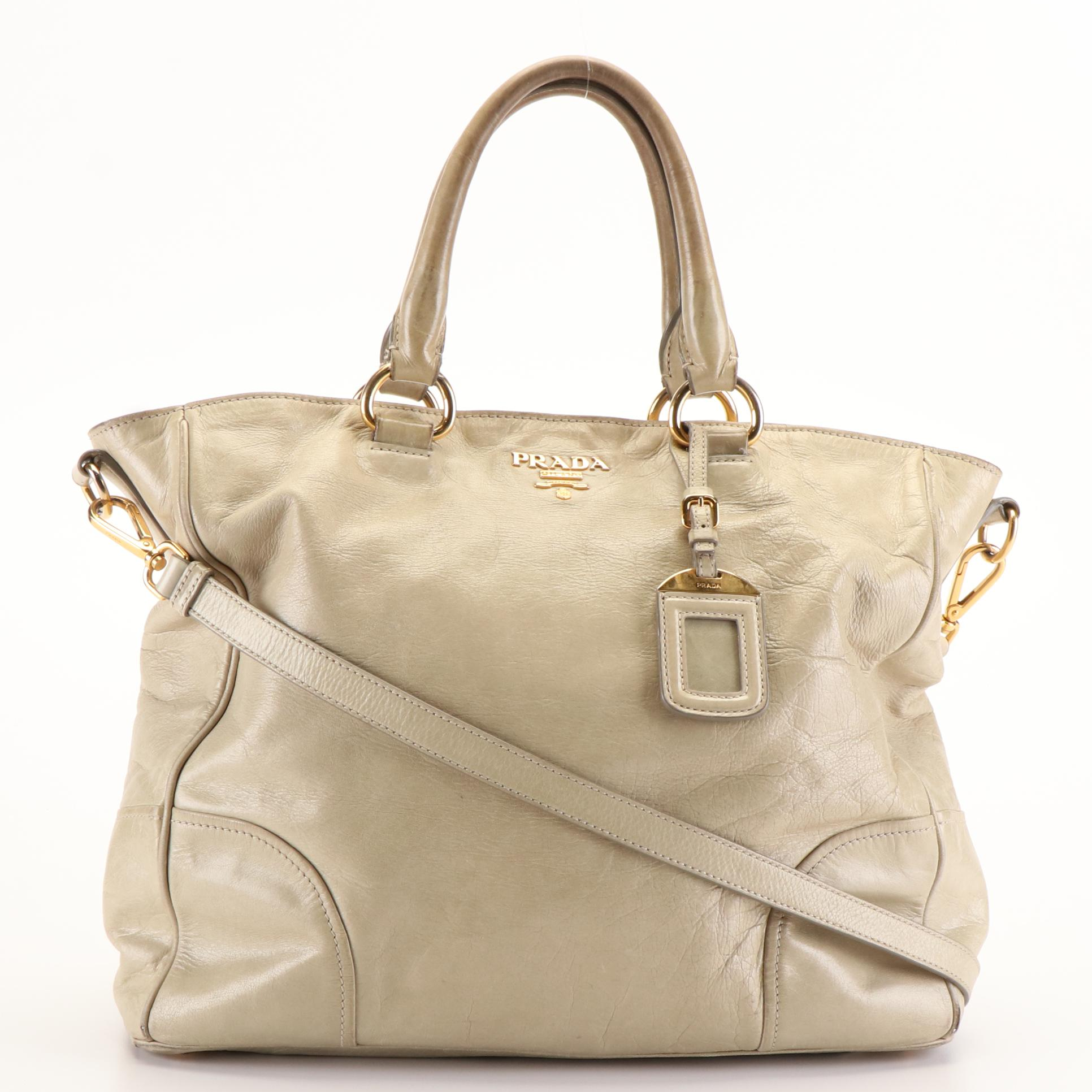 Prada 2Way Tote Bag in Vitello Shine Leather