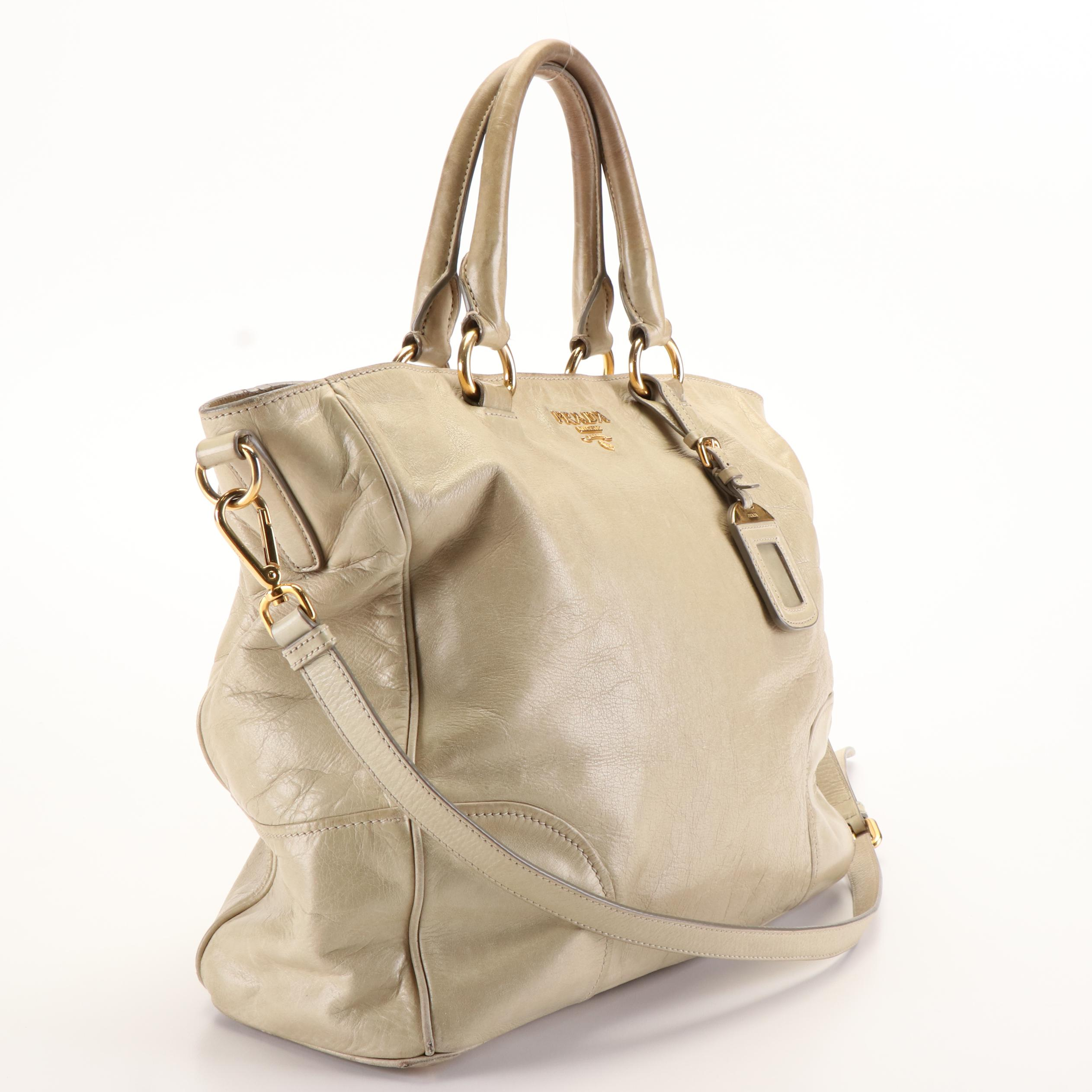 Prada 2Way Tote Bag in Vitello Shine Leather