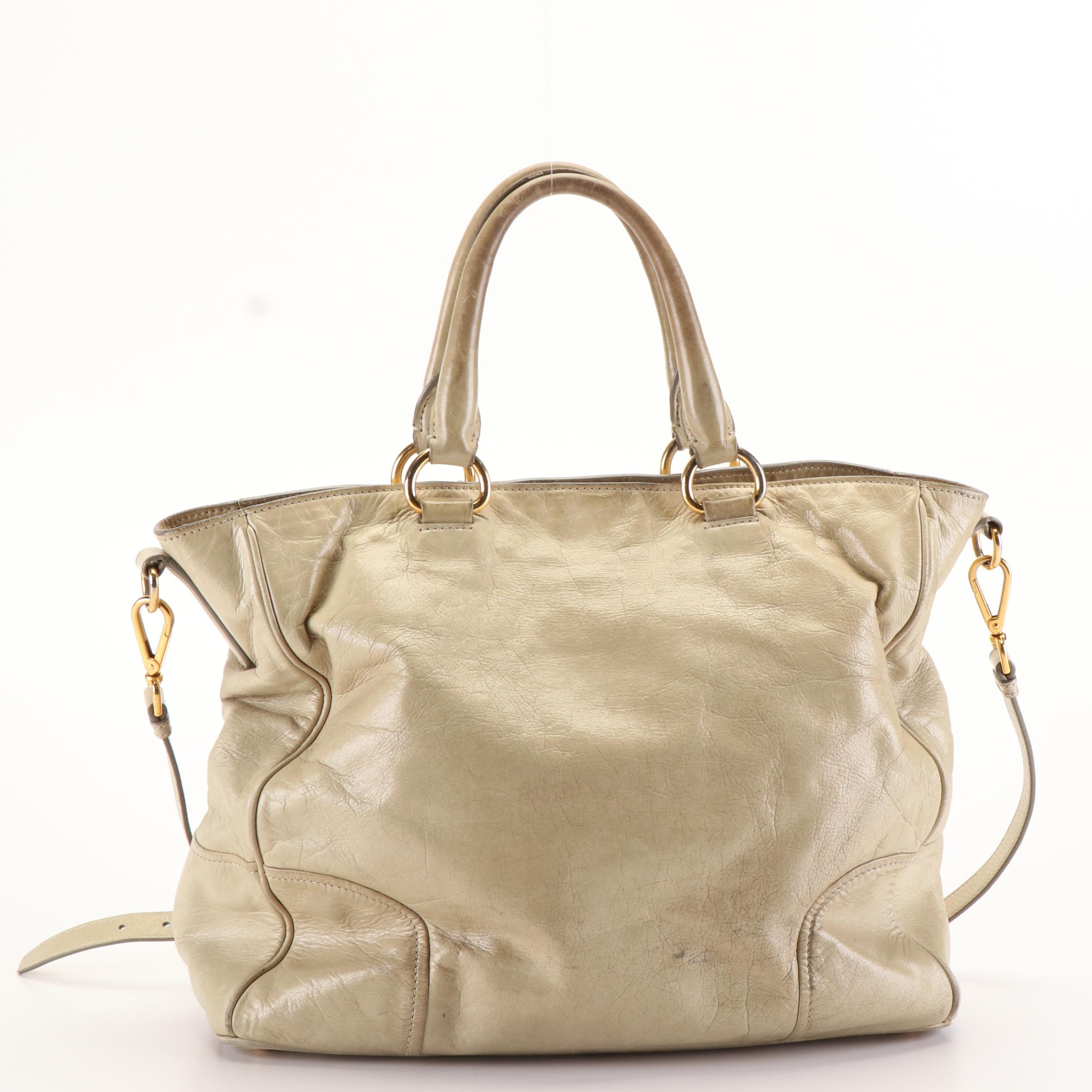 Prada 2Way Tote Bag in Vitello Shine Leather
