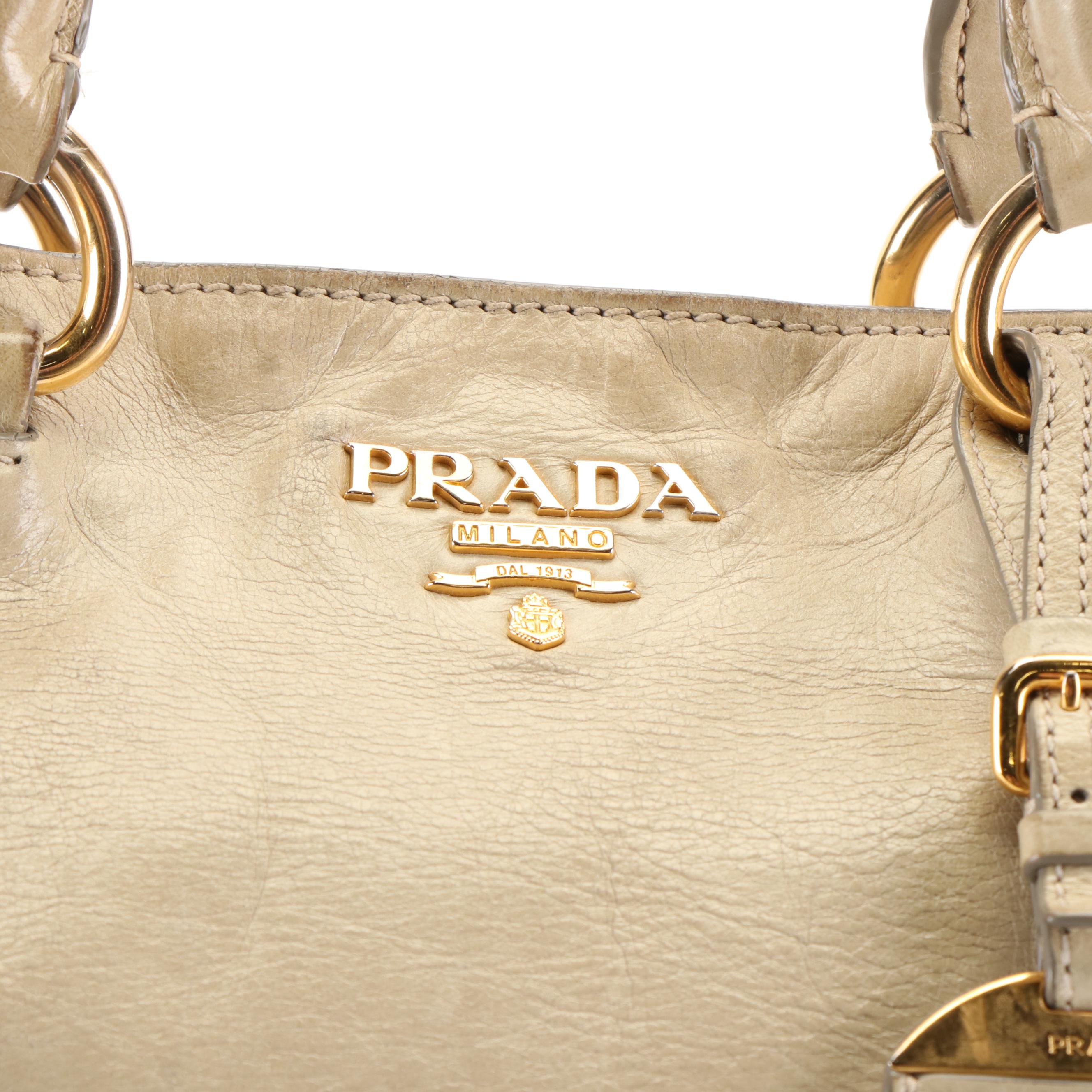 Prada 2Way Tote Bag in Vitello Shine Leather