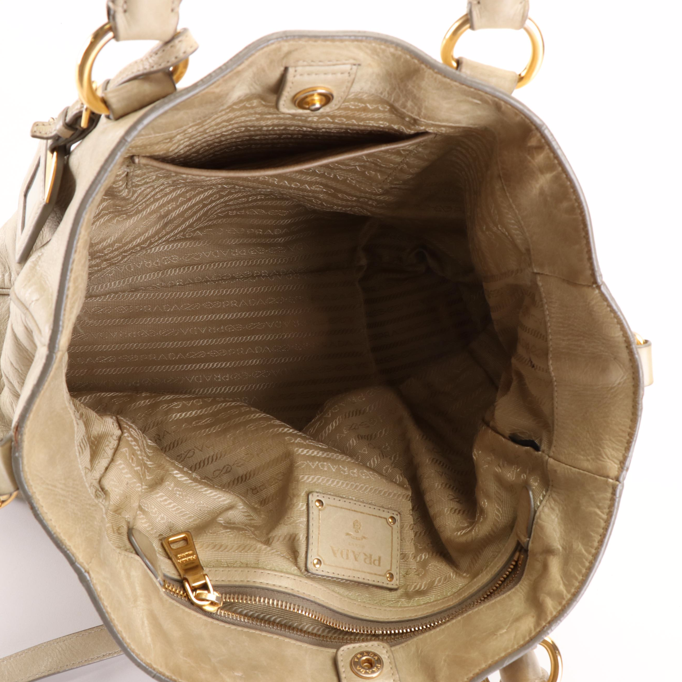 Prada 2Way Tote Bag in Vitello Shine Leather