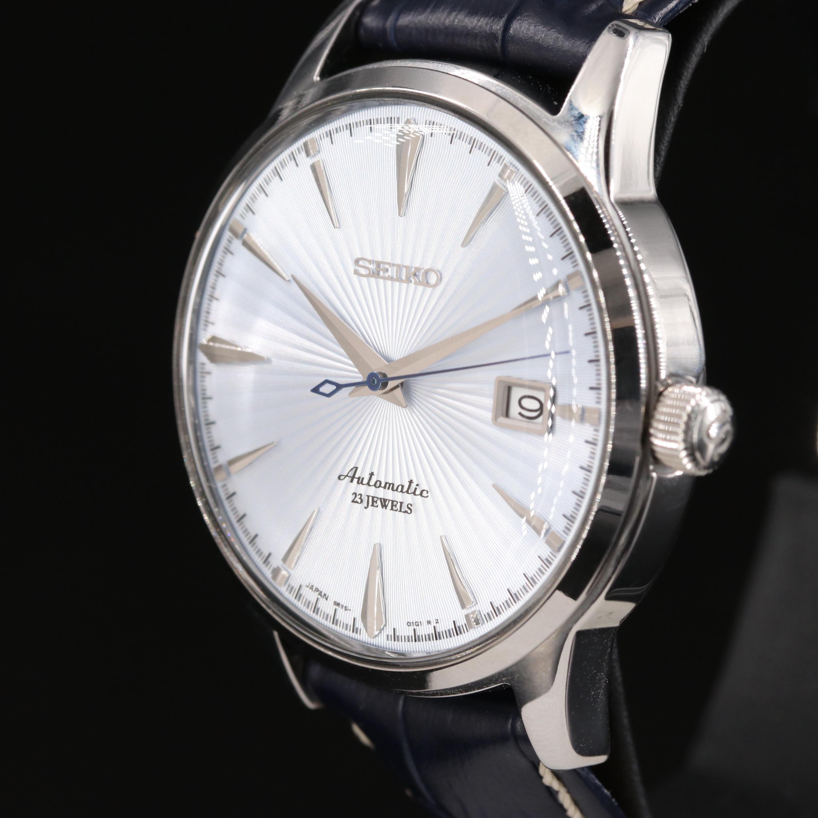 Seiko Blue 6R15 Steel 40mm Steel Automatic Watch