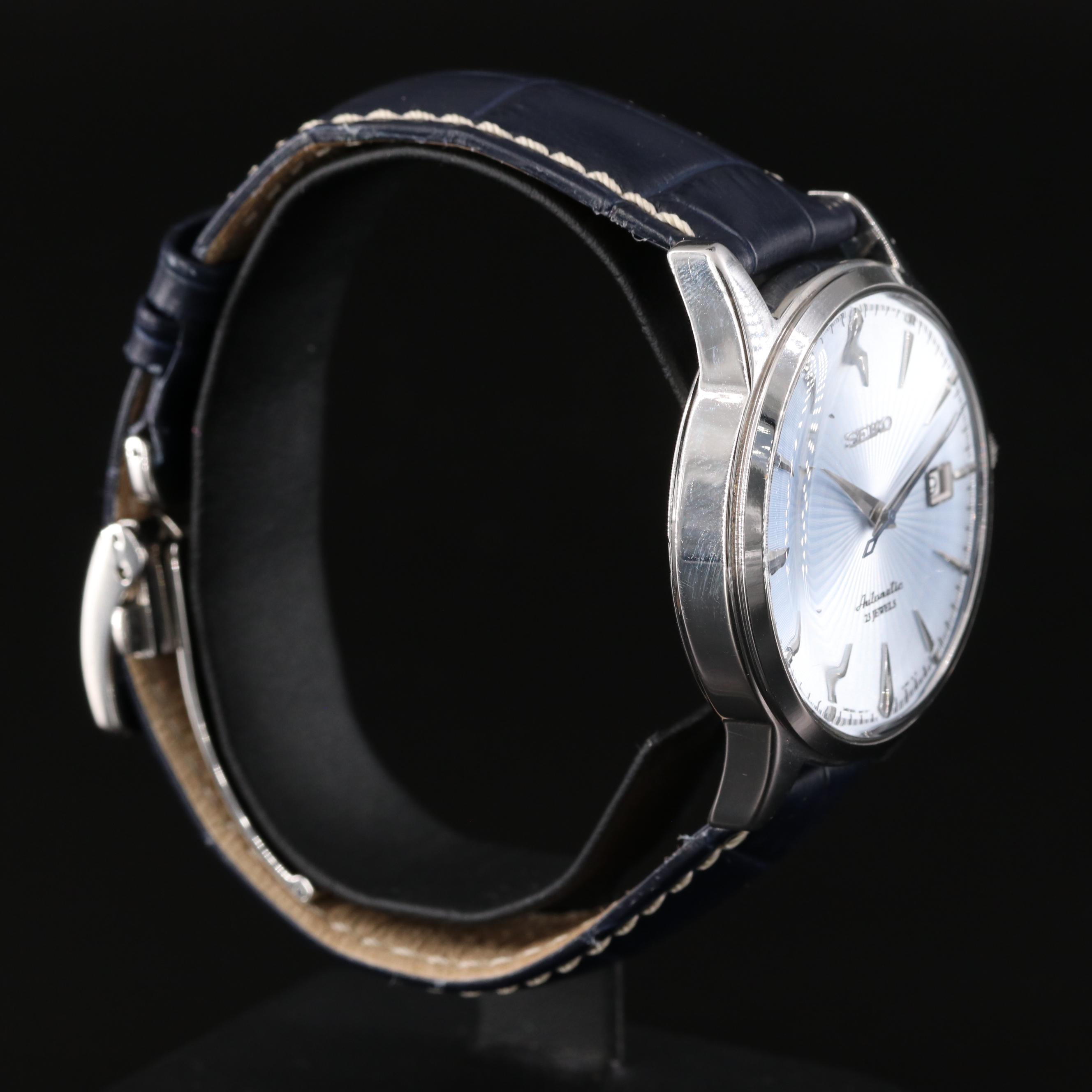 Seiko Blue 6R15 Steel 40mm Steel Automatic Watch