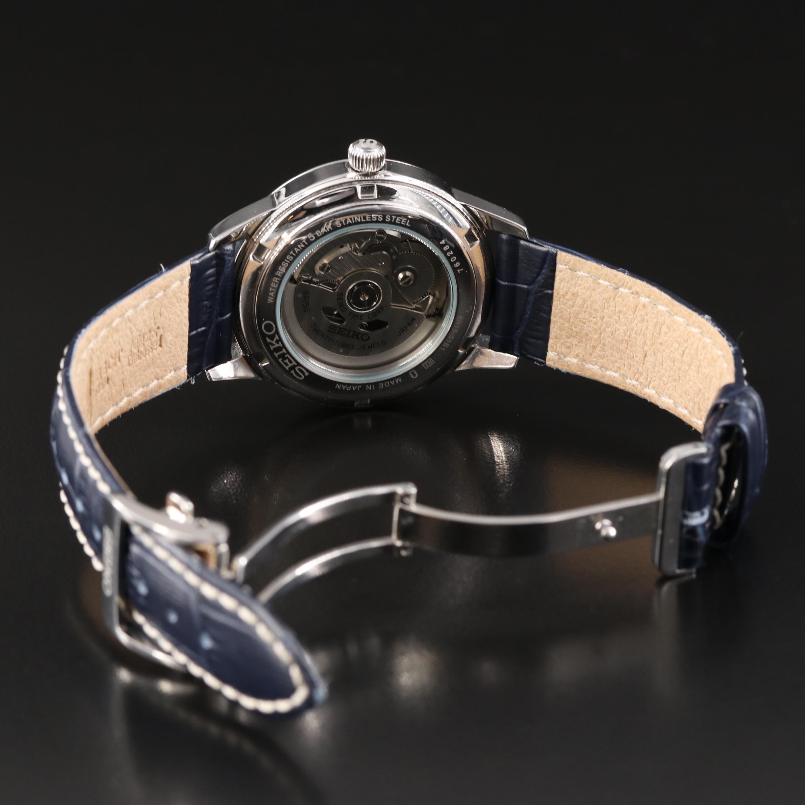 Seiko Blue 6R15 Steel 40mm Steel Automatic Watch