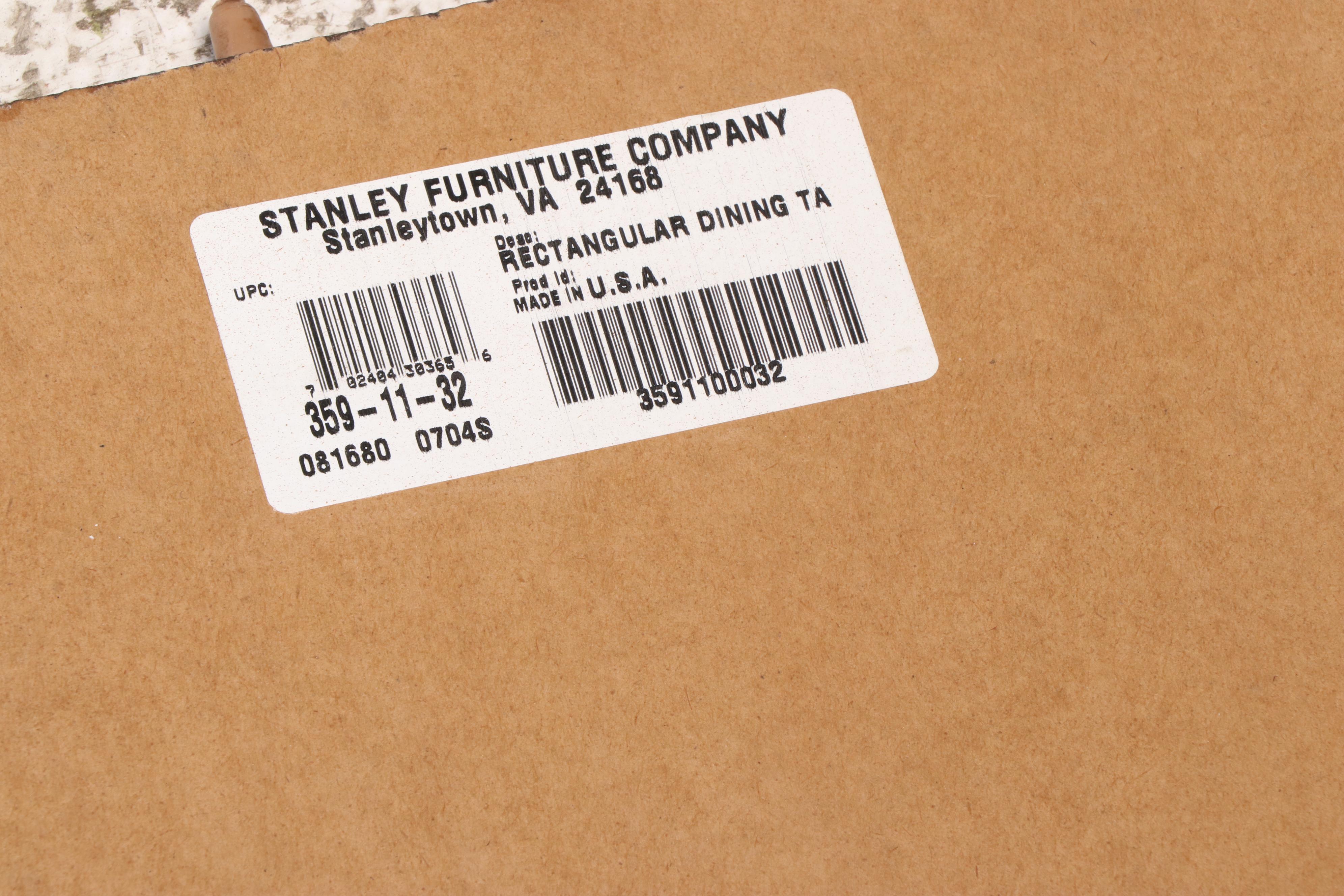 Stanley Furniture Neoclassical Style Dining Table and Six Chairs