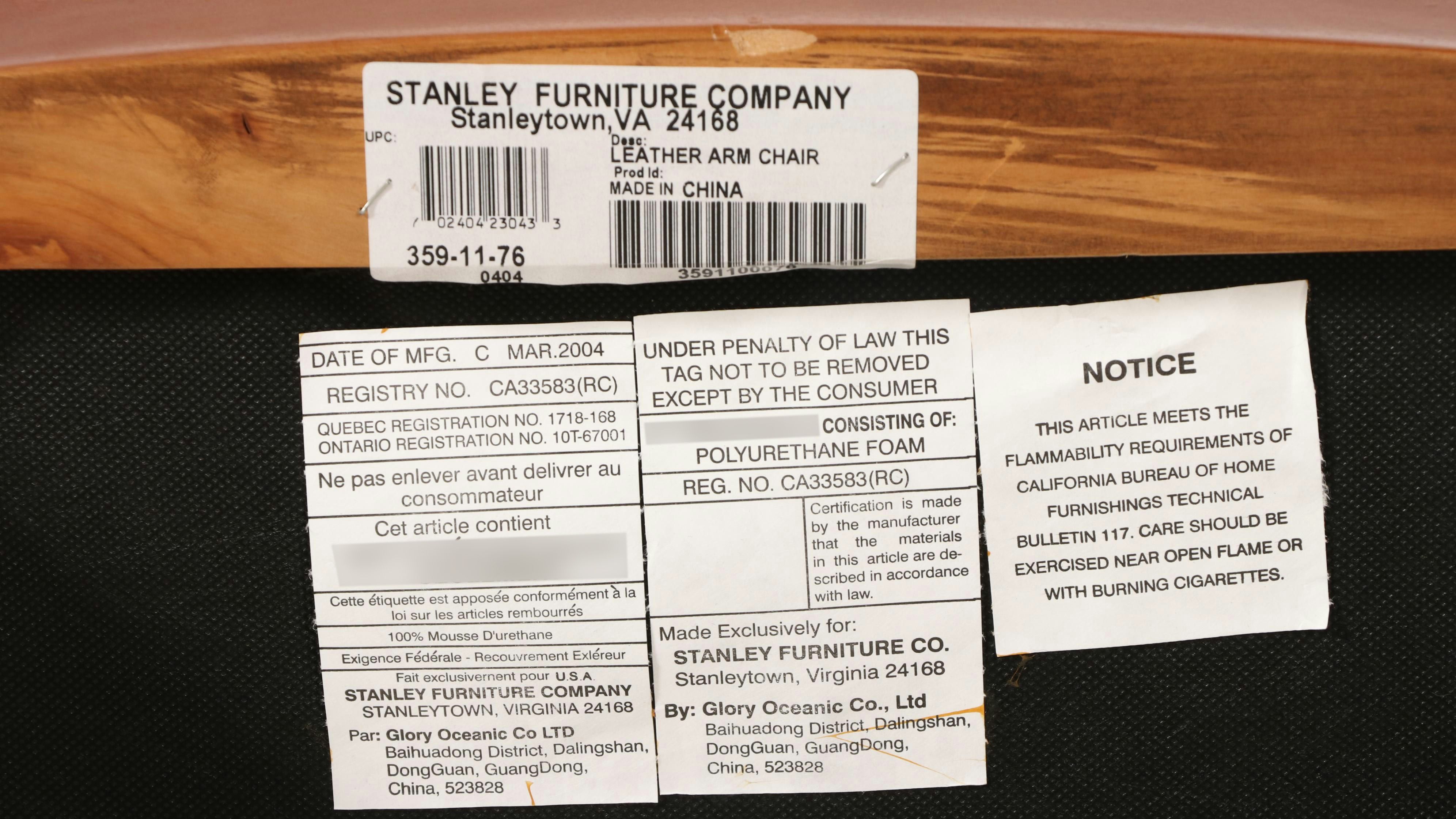 Stanley Furniture Neoclassical Style Dining Table and Six Chairs