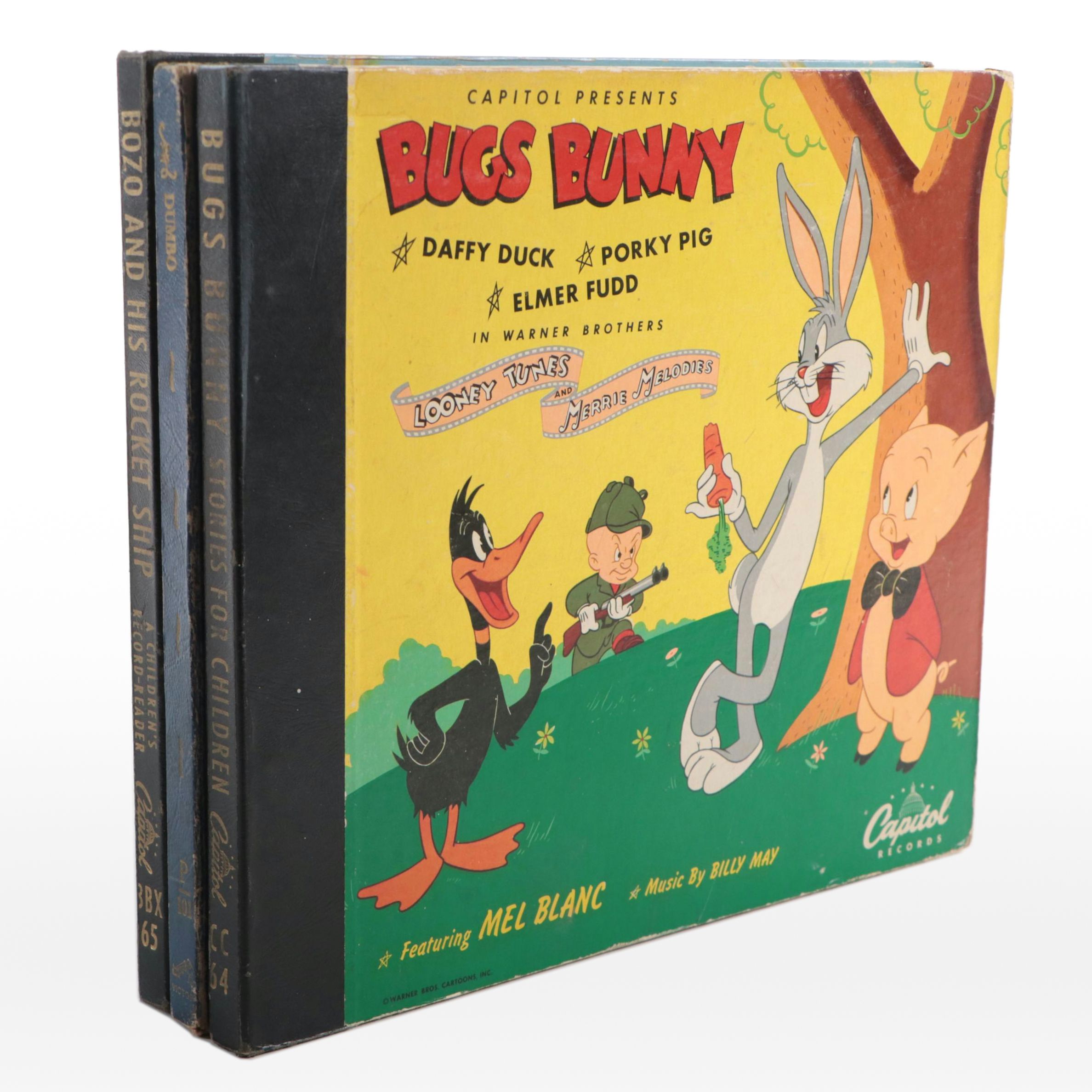 "Bozo and His Rocket Ship", "Bugs Bunny", and "Dumbo" Record Books