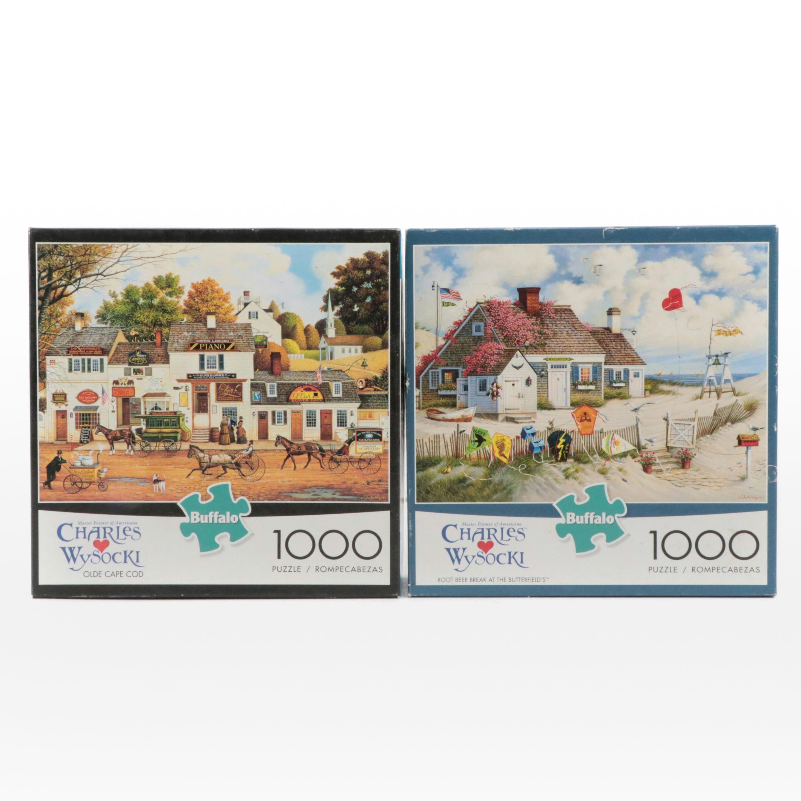 Charles Wysocki Olde Cape Cod and Root Beer Break at the Butterfield's Puzzles