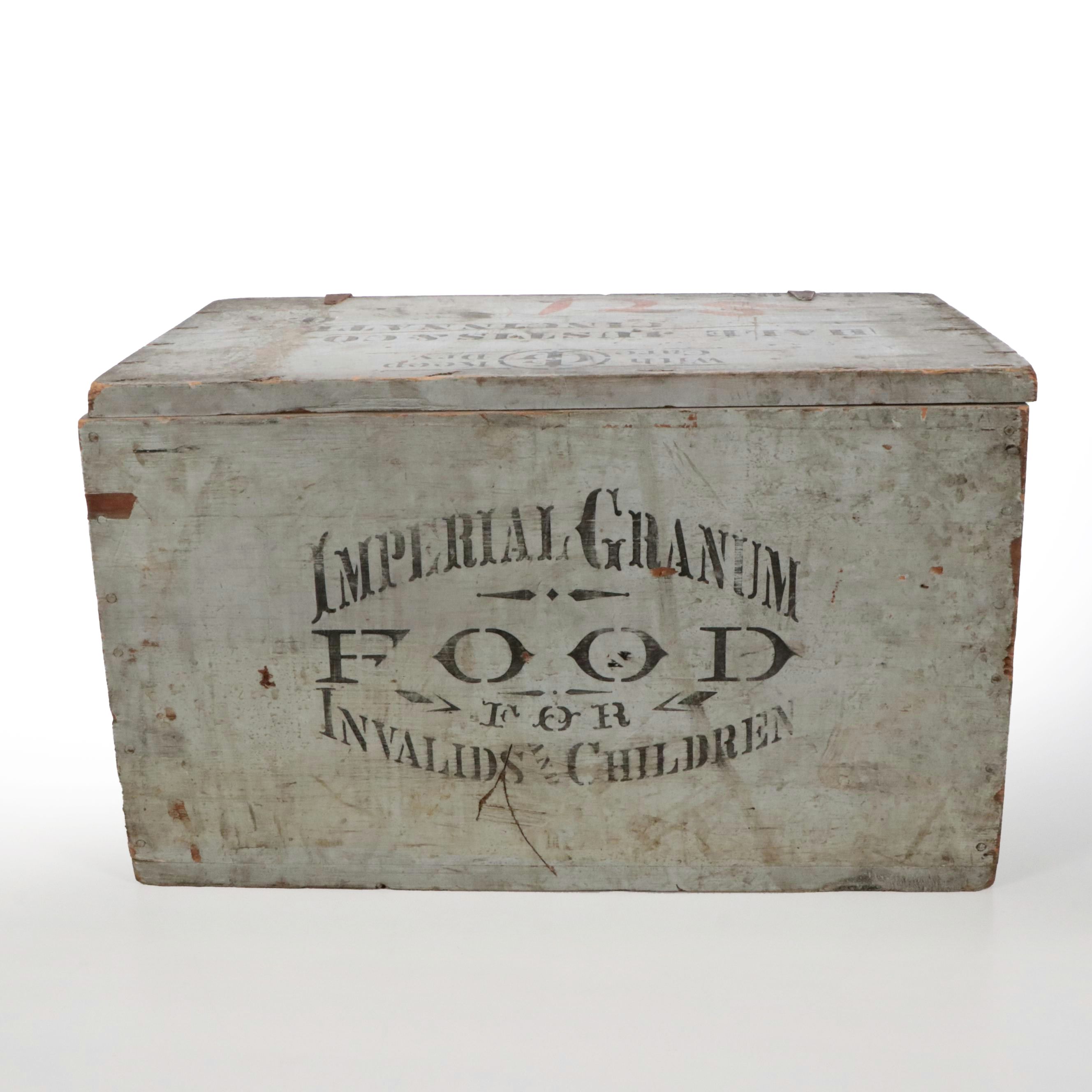 Hale Justis & Co. Imperial Granum Food for Invalids and Children Wood Crate