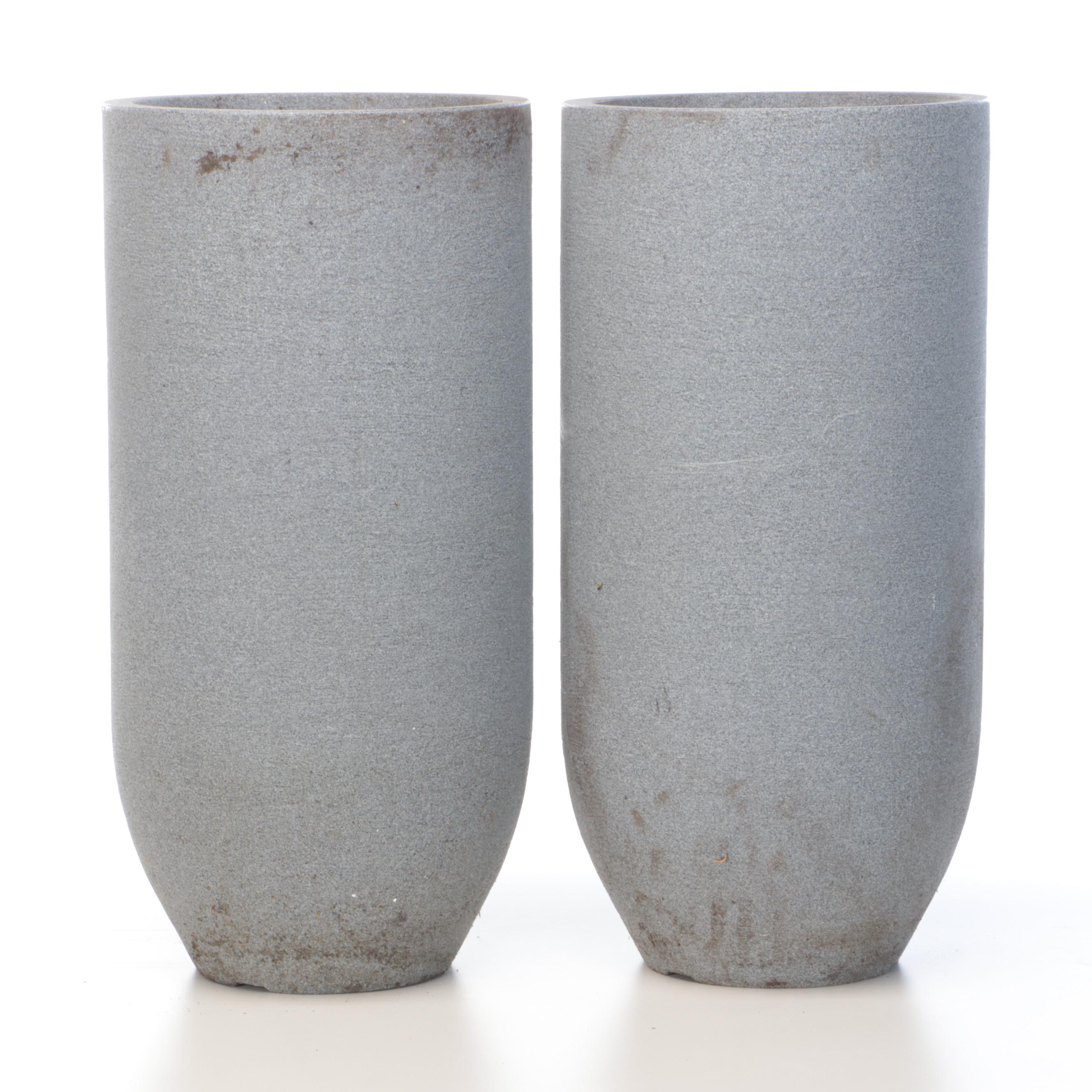 Contemporary Grey Outdoor Planters