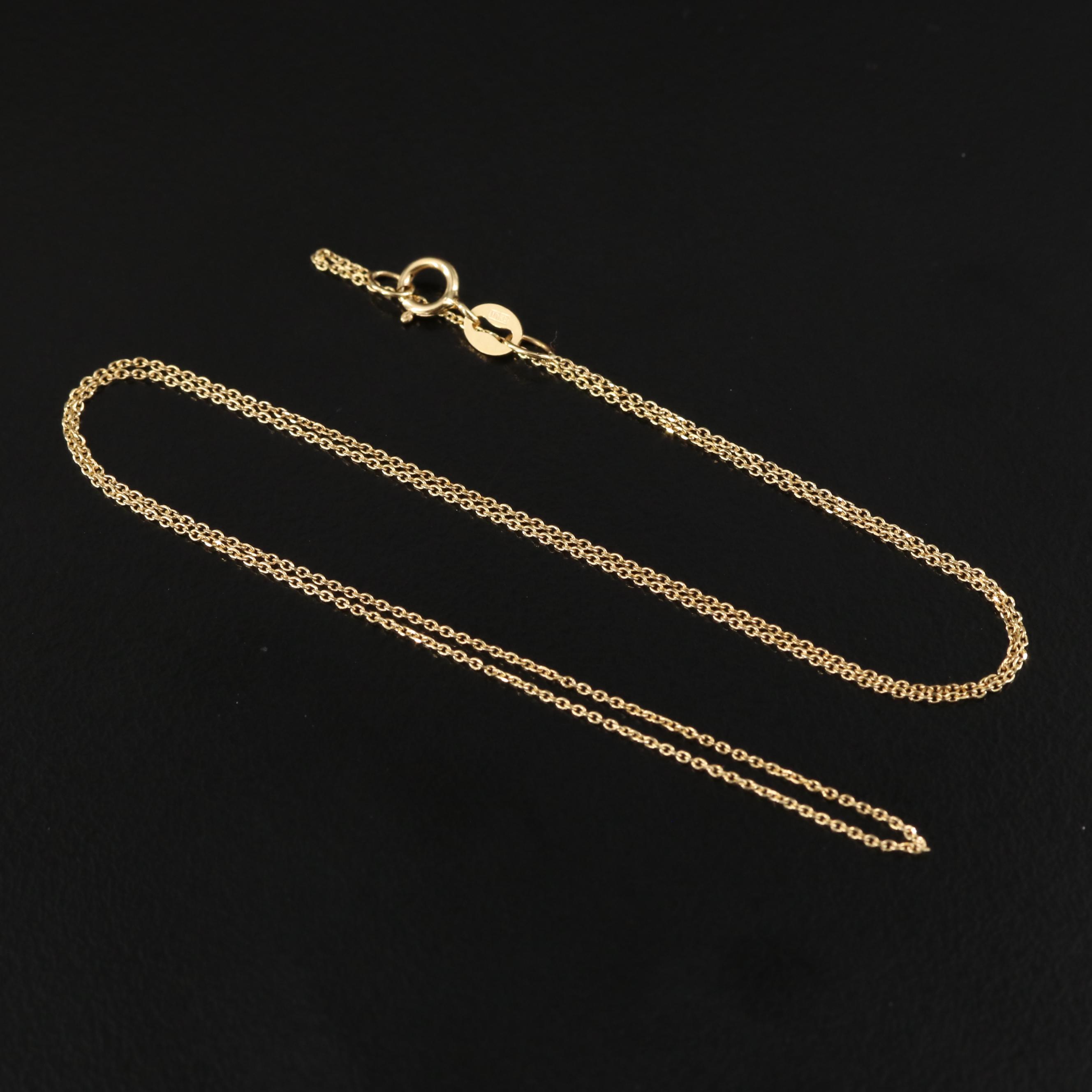 10K Cable Chain Necklace Everything But The House