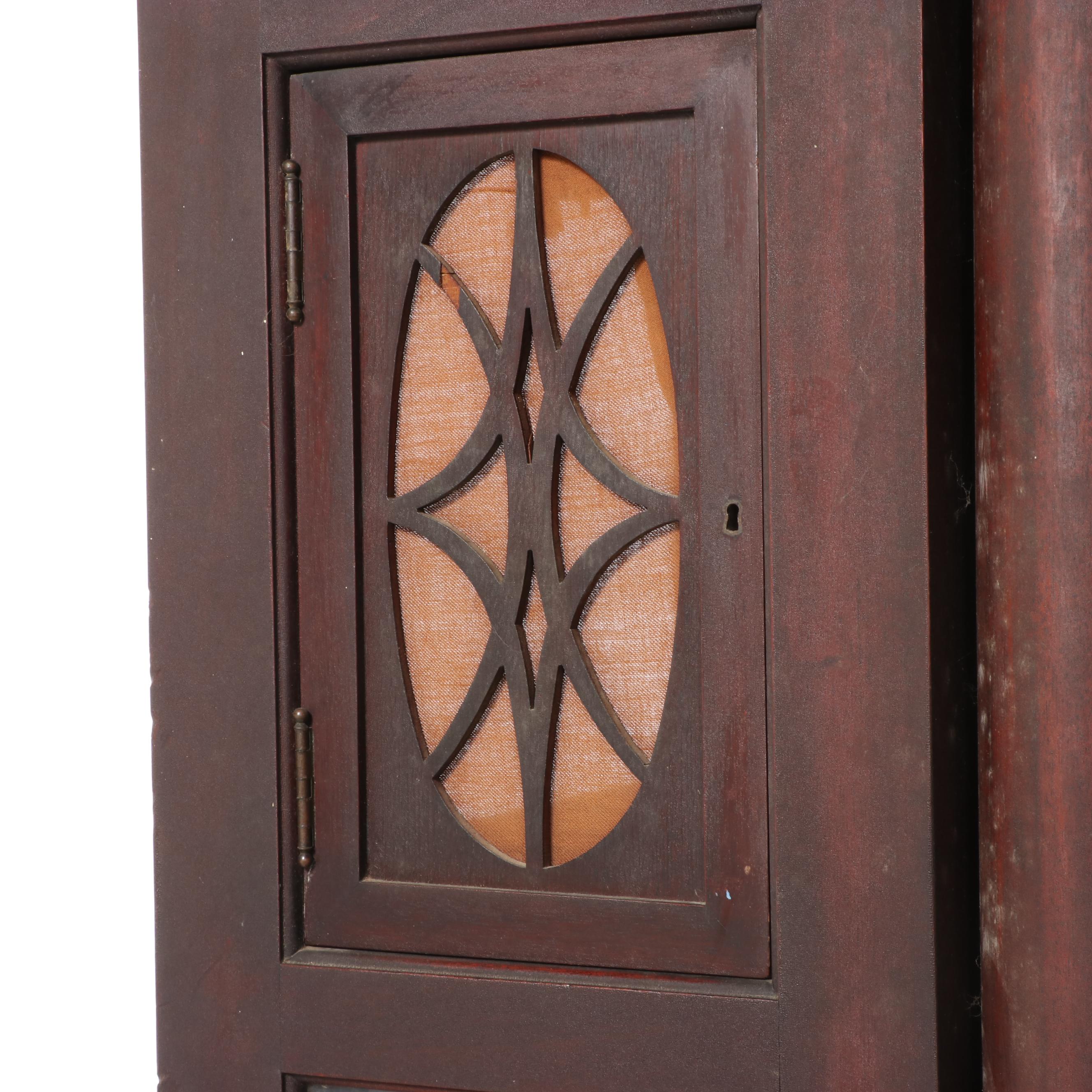 The Frank Herschede Co Mahogany Longcase Clock with Moon Dial Face, Early 20th C