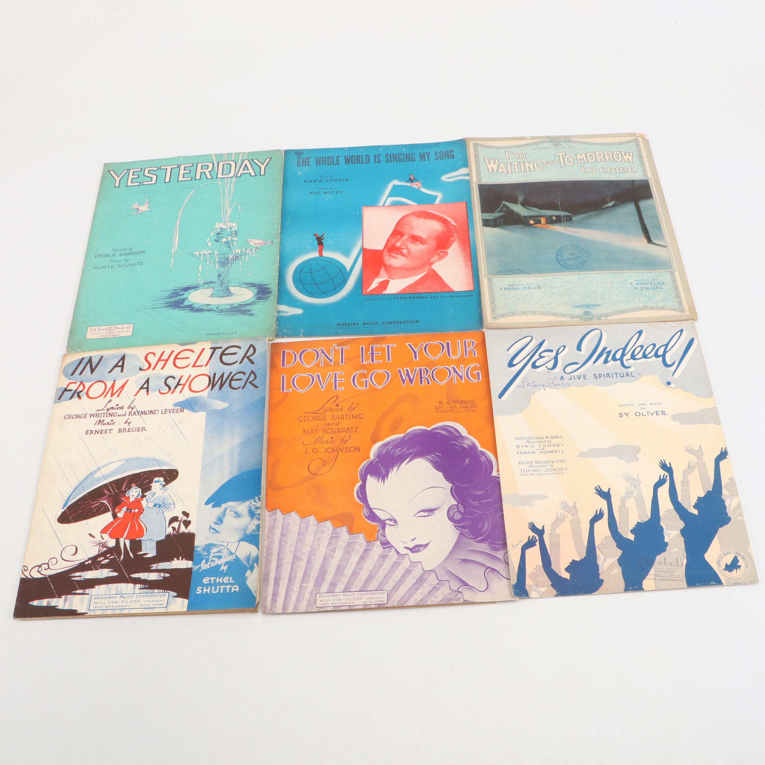 "Came The Dawn", "Ashes Of Love", and More Sheet Music, Early–Mid 20th Century