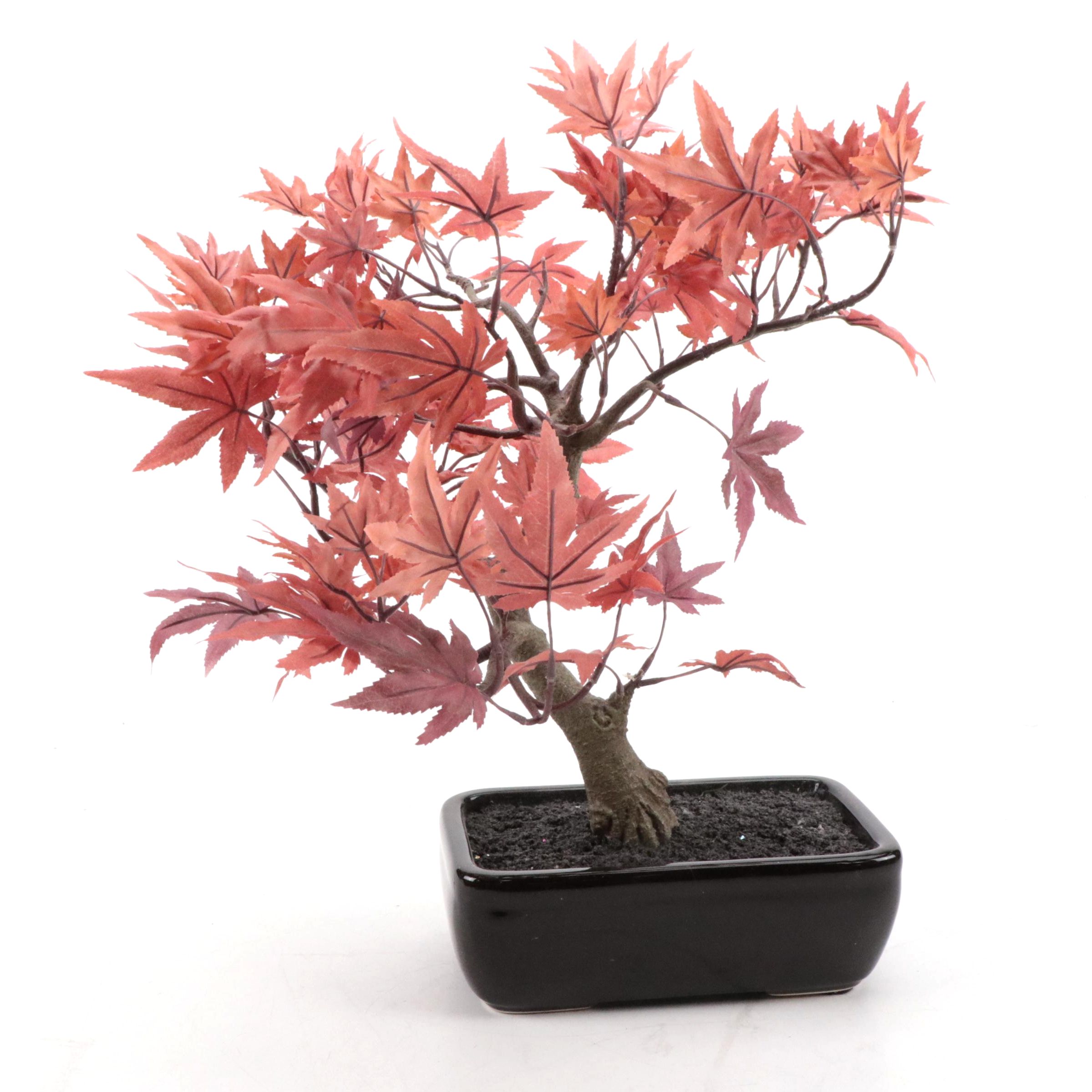 Threshold Faux Japanese Maple Bonsai in Black Porcelain Planter