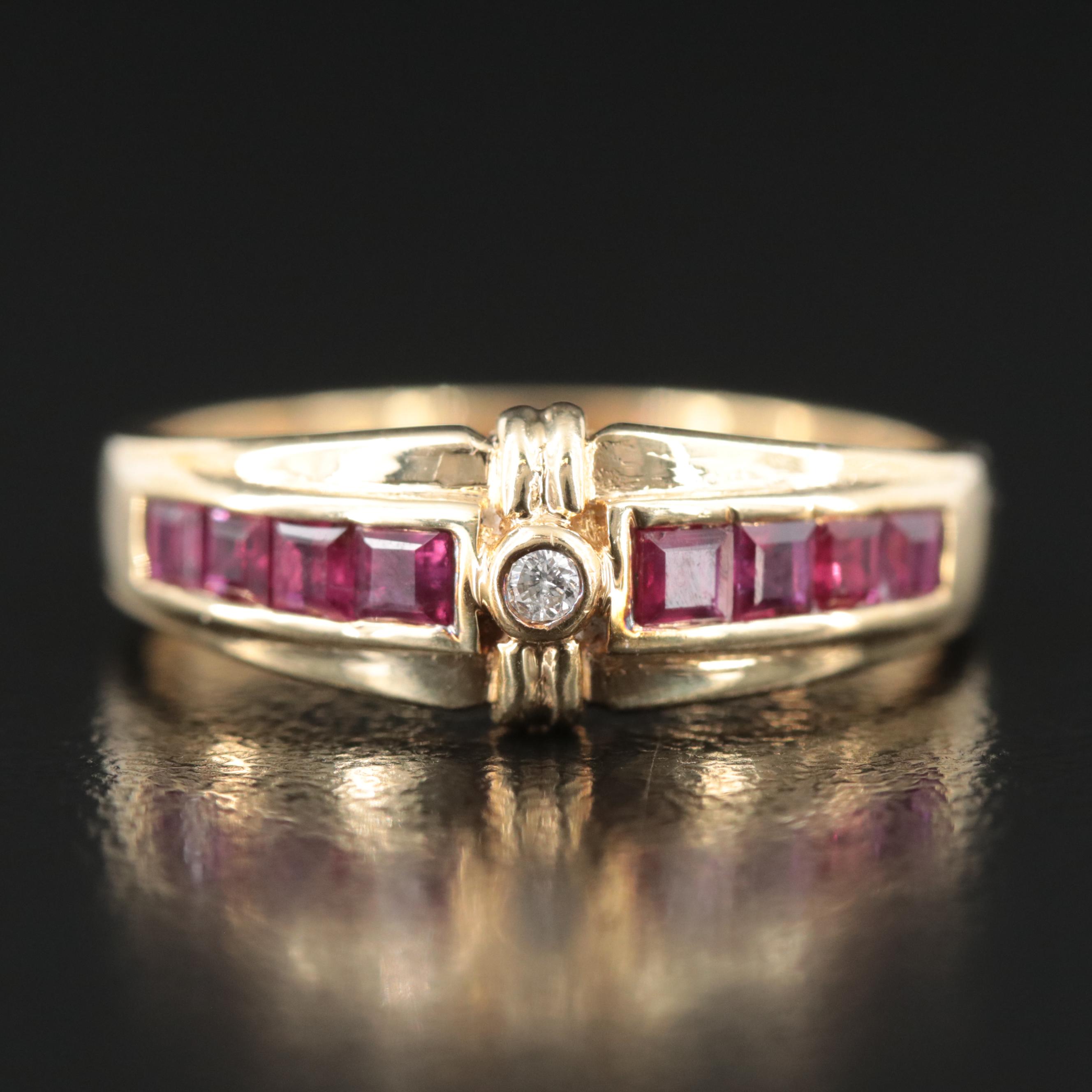 18K Ruby and Diamond Ring