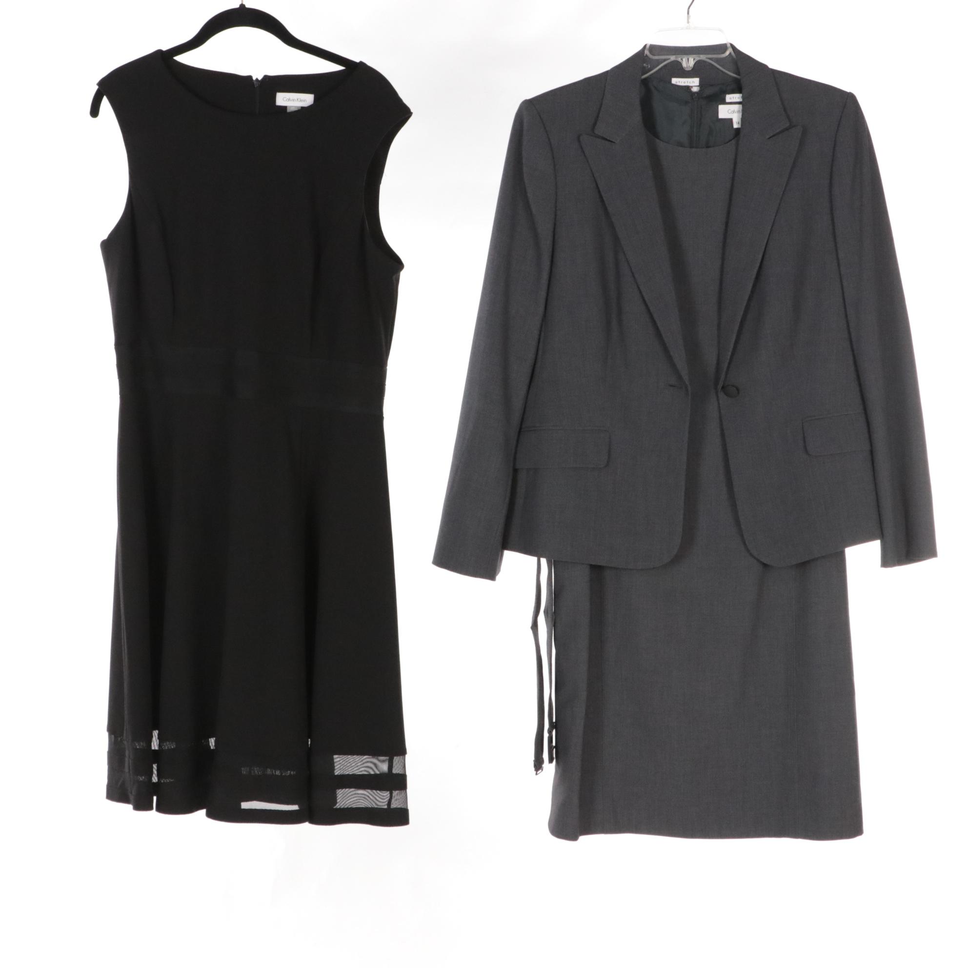 Calvin Klein Sleeveless Sheath Dresses and Sleeveless Belted Dress & Jacket Sets
