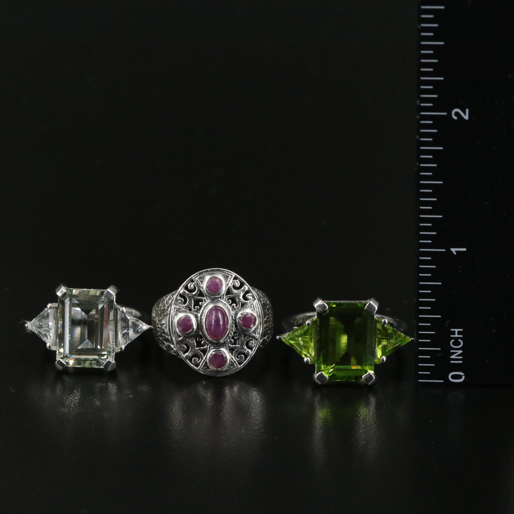 17 Assorted Sterling Silver Bracelets, Earrings, Necklaces, Pendants, and Rings