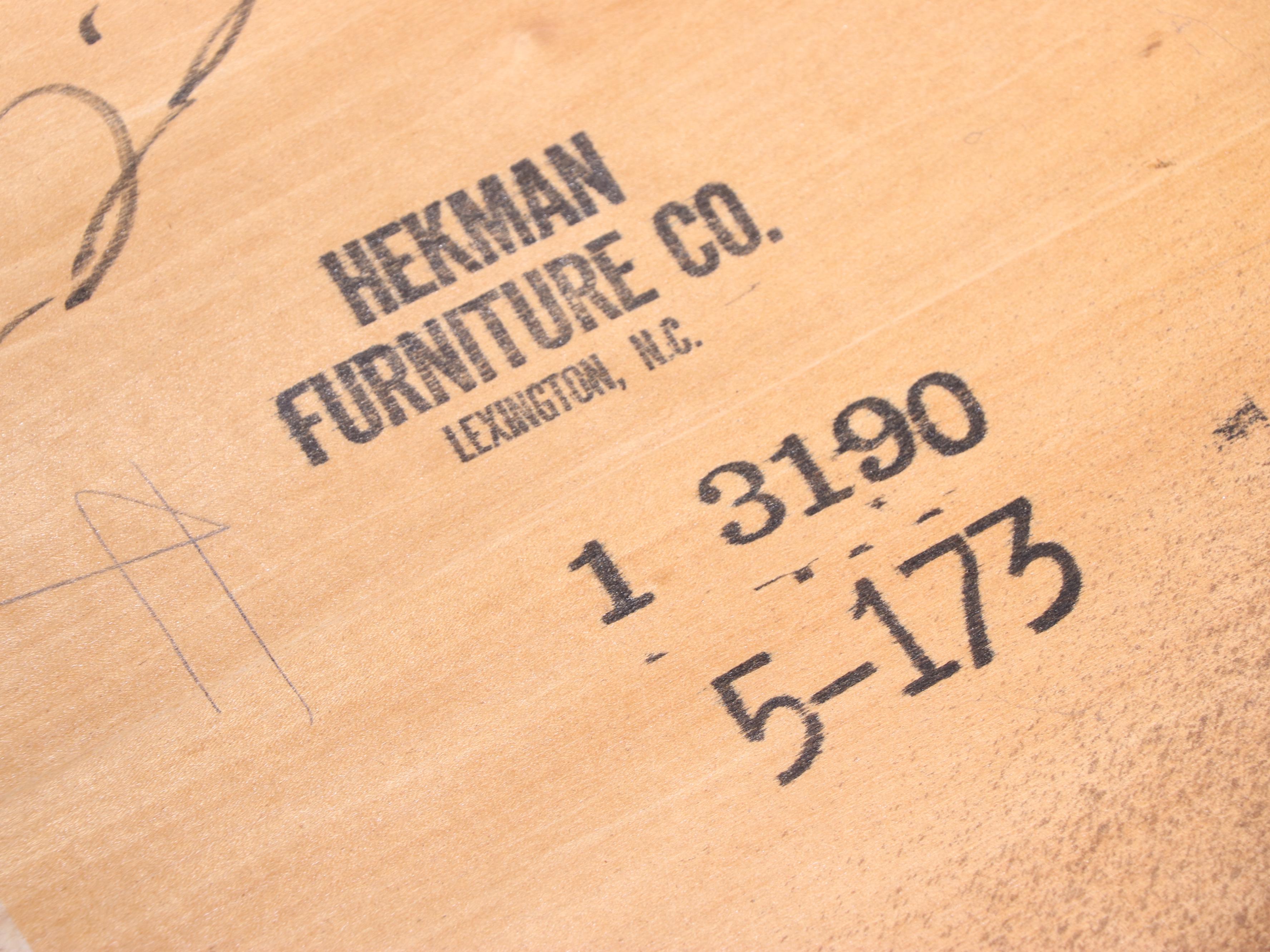 Hekman Federal Style Flame Mahogany and Marquetry Demilune Games Table