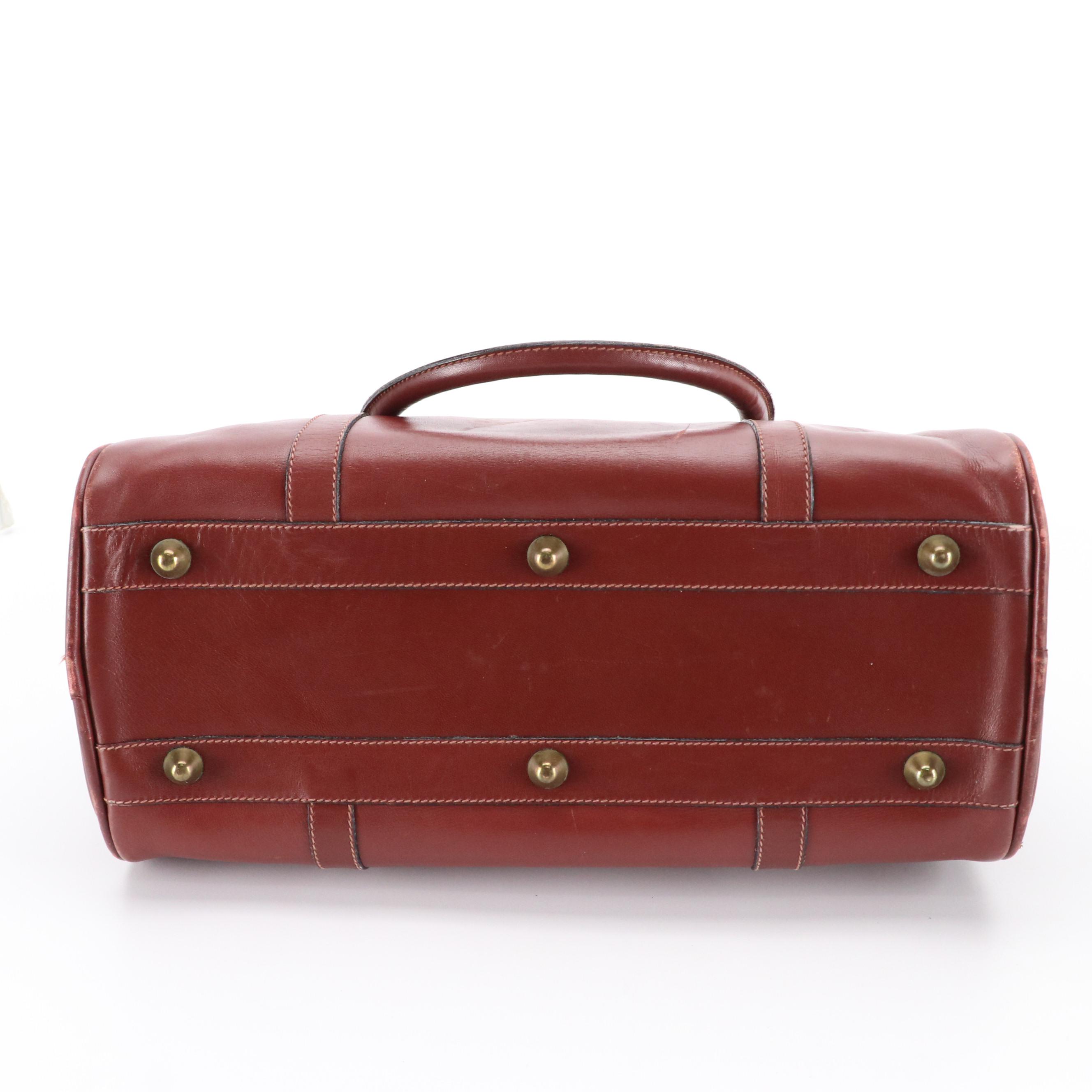 Cartier Les Must de Cartier Boston Travel Bag in Burgundy Leather