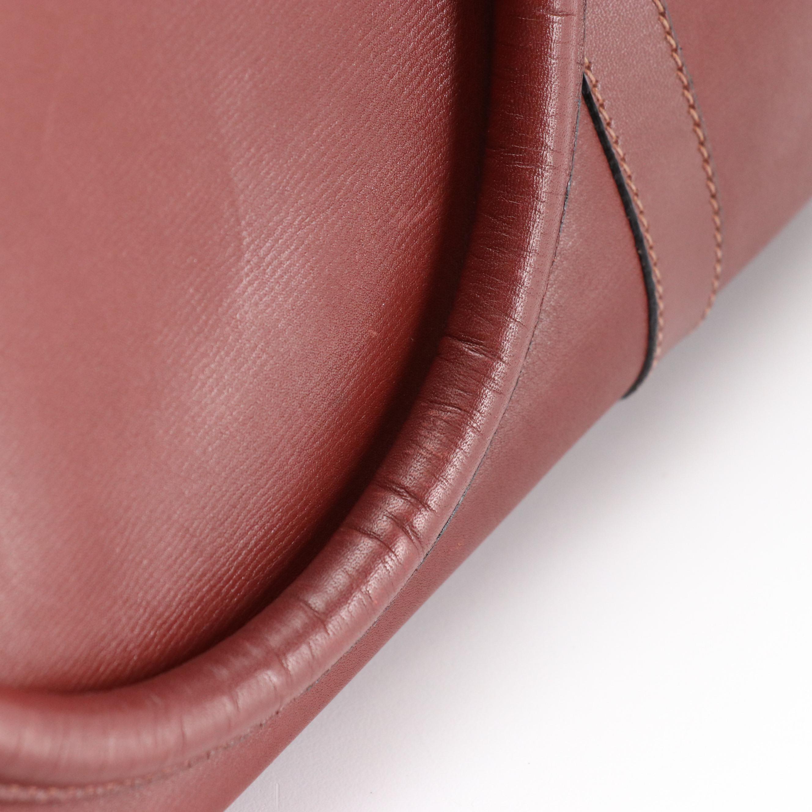 Cartier Les Must de Cartier Boston Travel Bag in Burgundy Leather