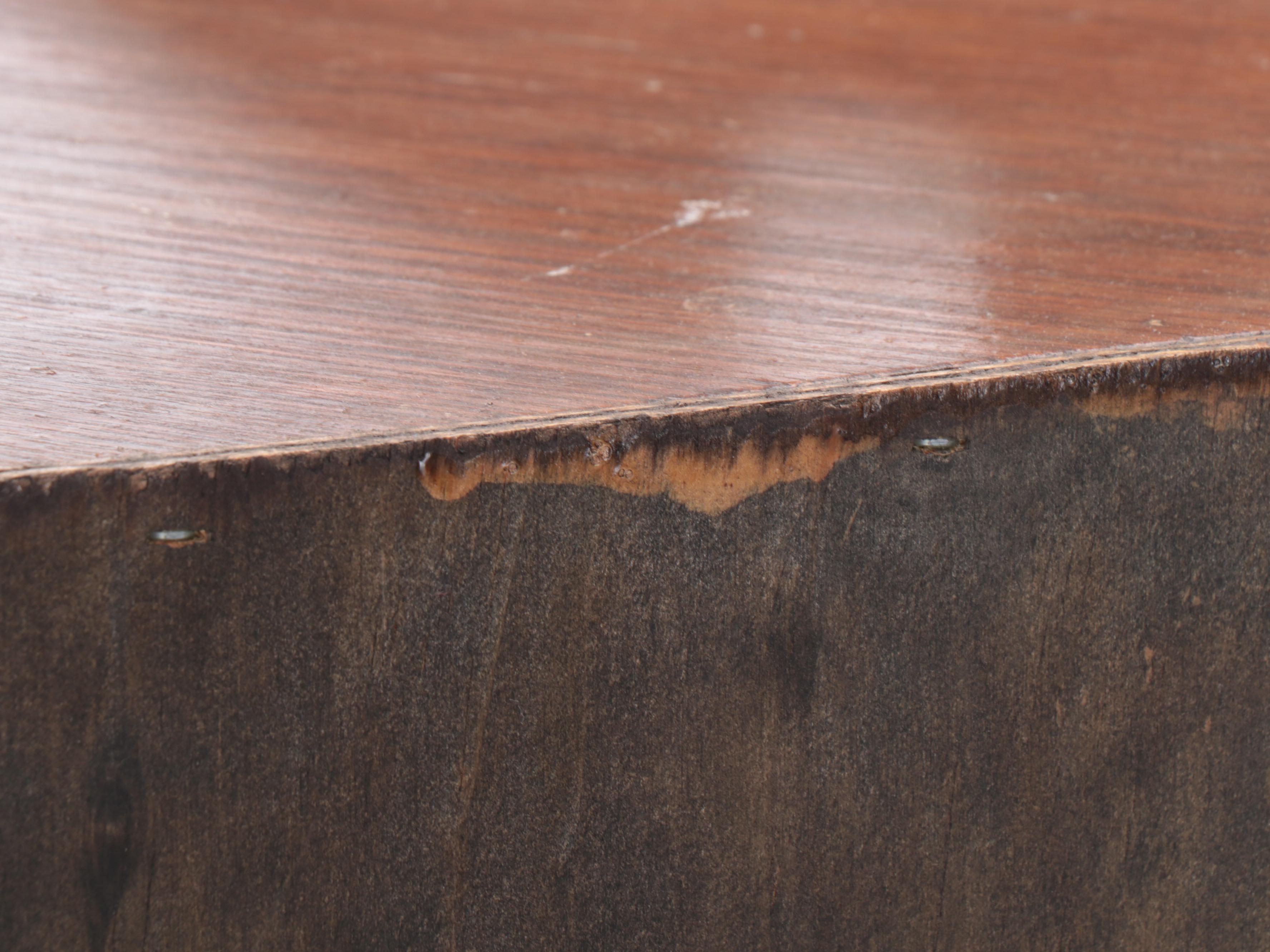 American Primitive Mirrored Oak Wall Mount Corner Cabinet