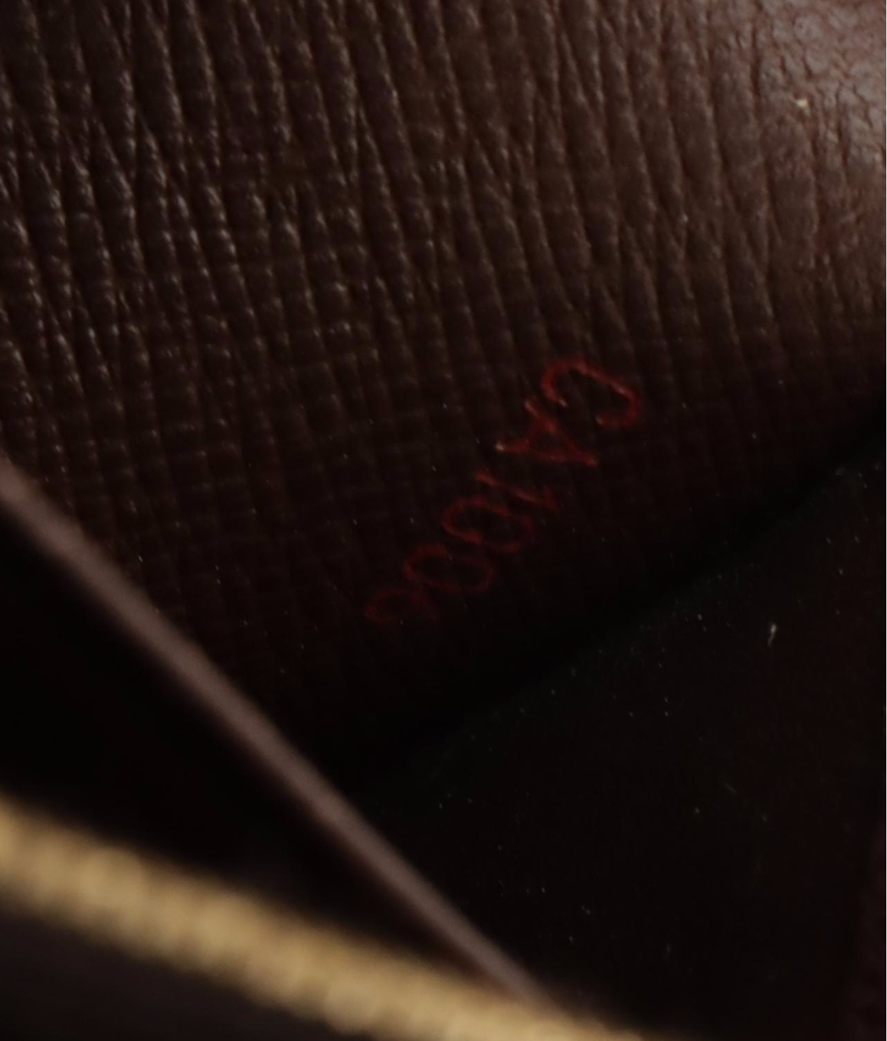 Louis Vuitton Sarah Wallet in Damier Ébène Coated Canvas and Brown Leather