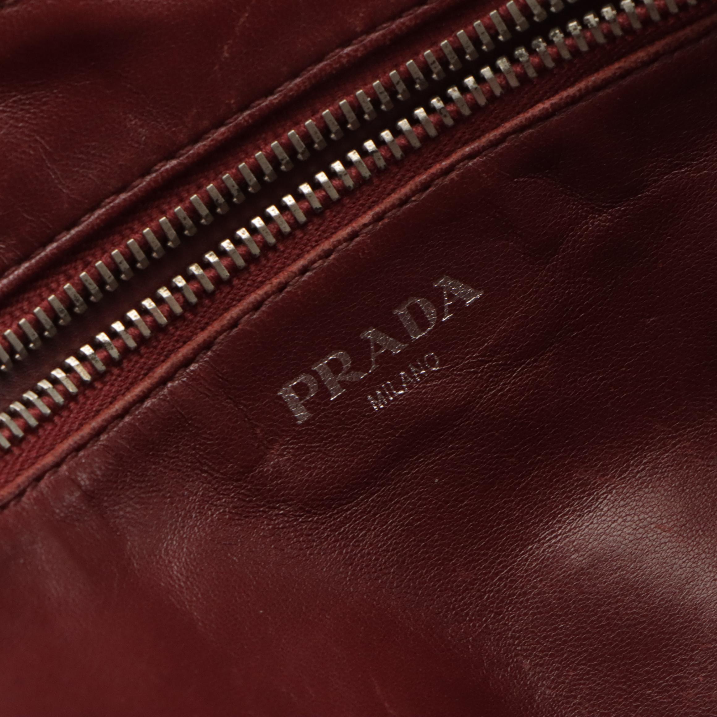 Prada Saffiano Leather Wristlet Clutch