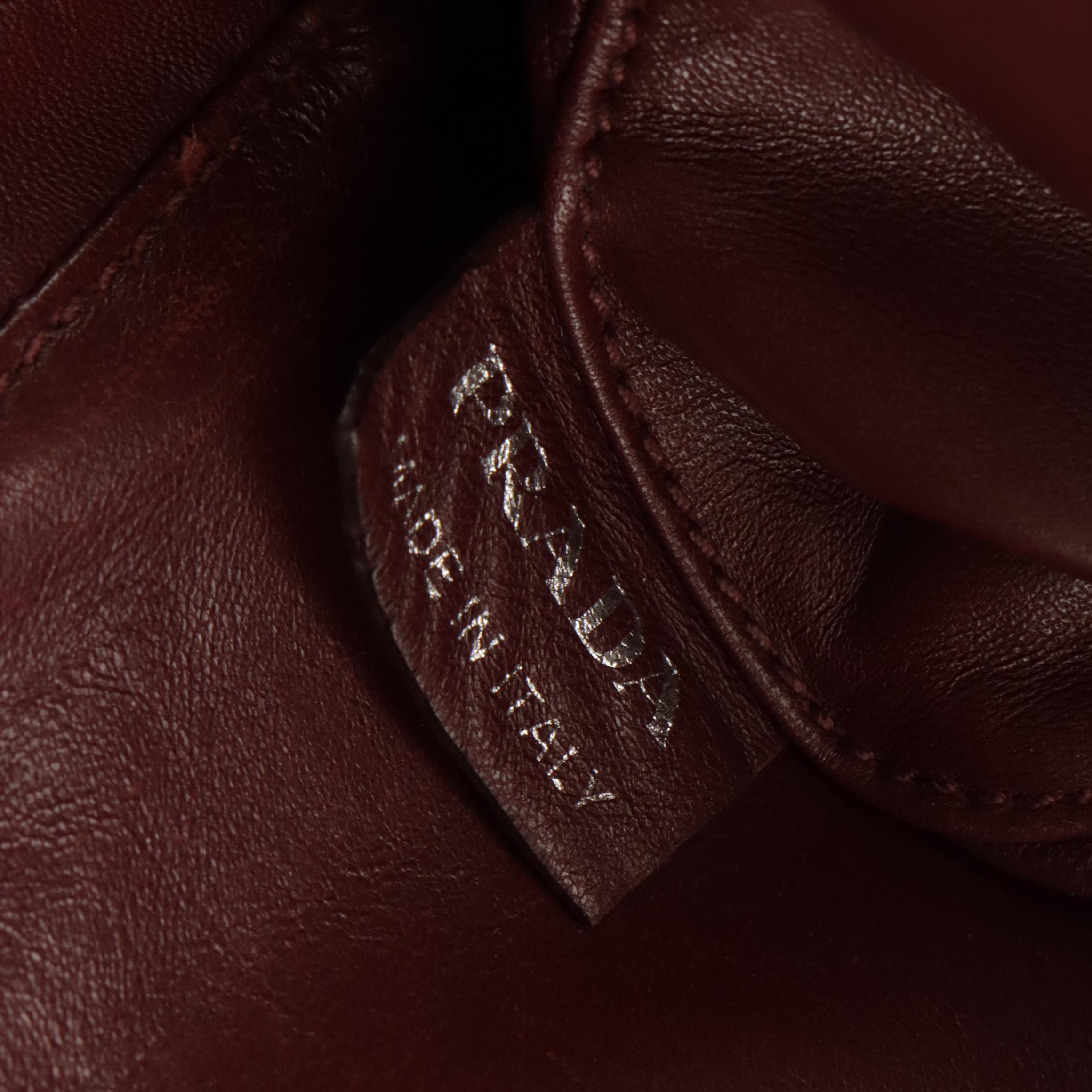 Prada Saffiano Leather Wristlet Clutch