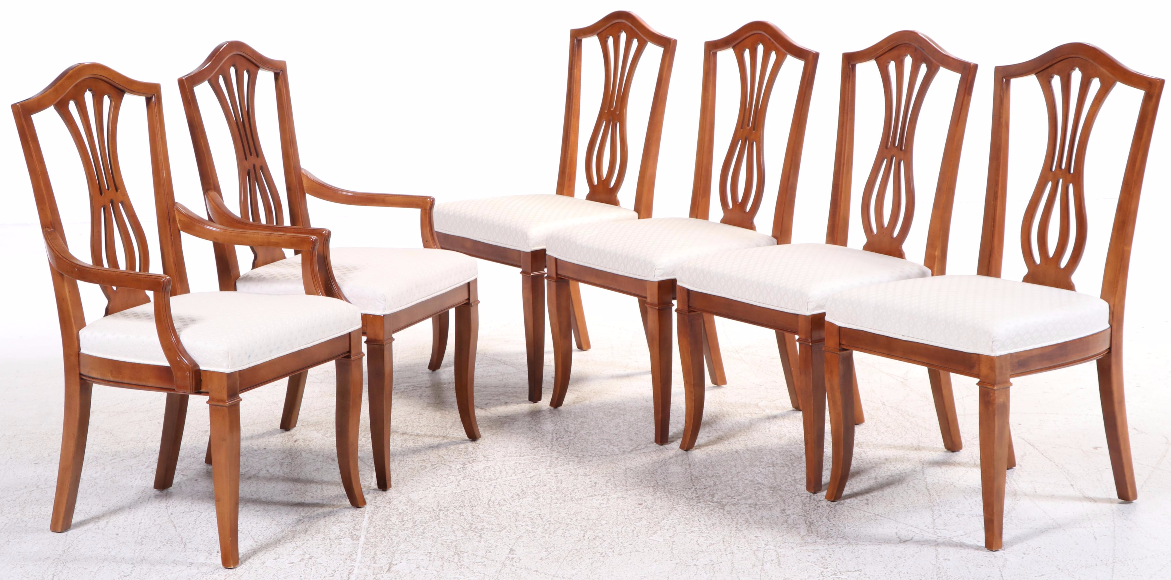 Drexel-Heritage Cherry Dining Table and Six Chairs